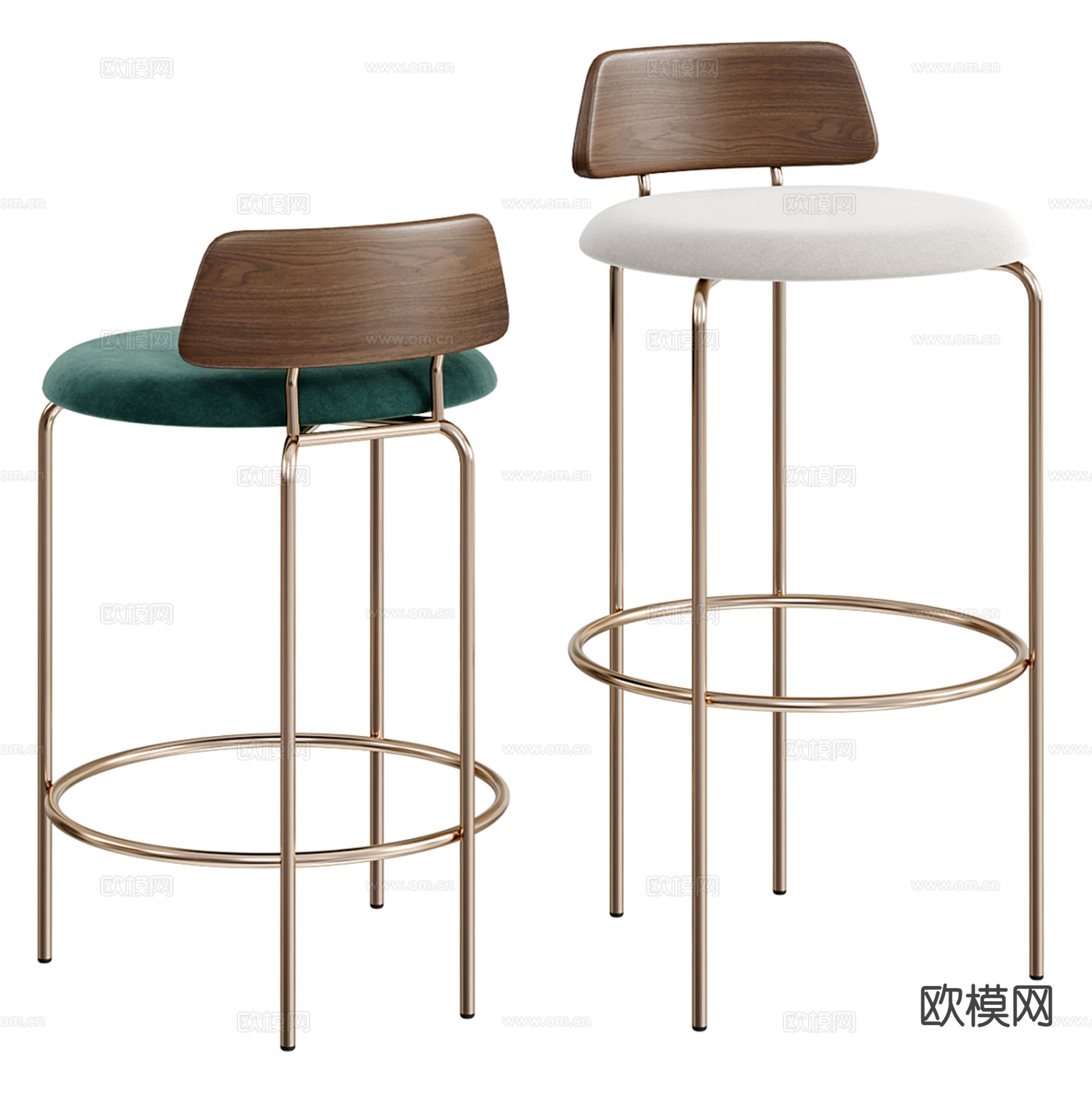 轻奢吧椅 吧凳su模型下载（渲染图4）