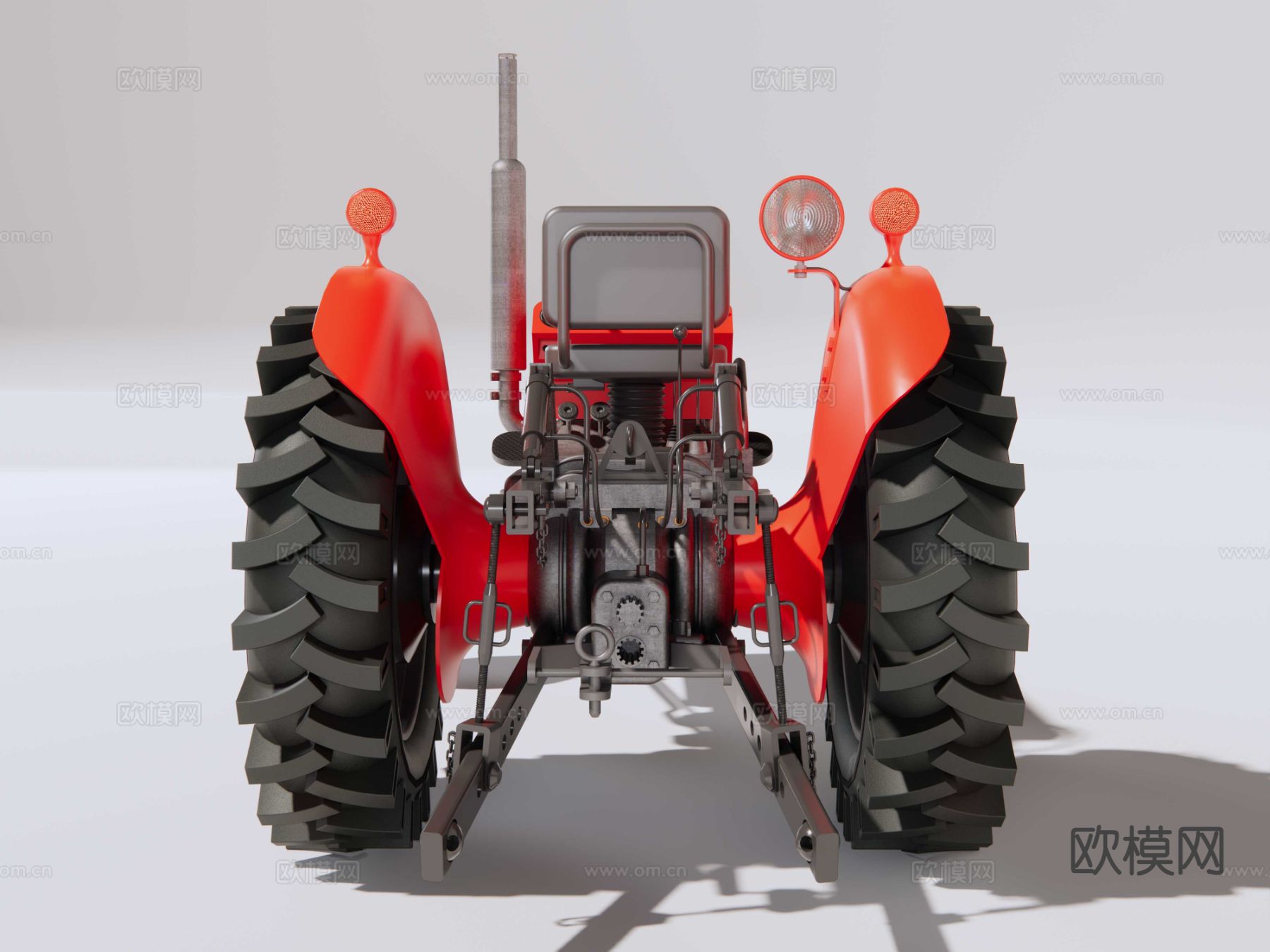 农用拖拉机su模型下载（渲染图3）
