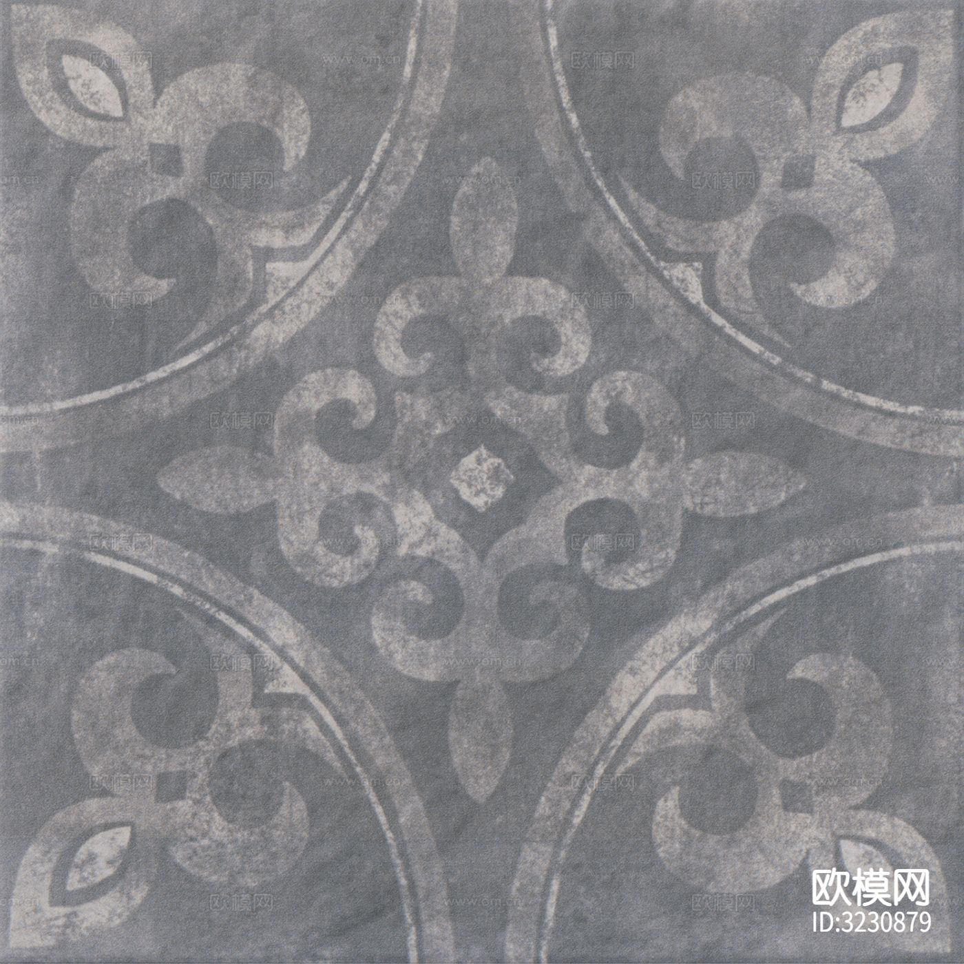 黑色现代花砖贴图下载