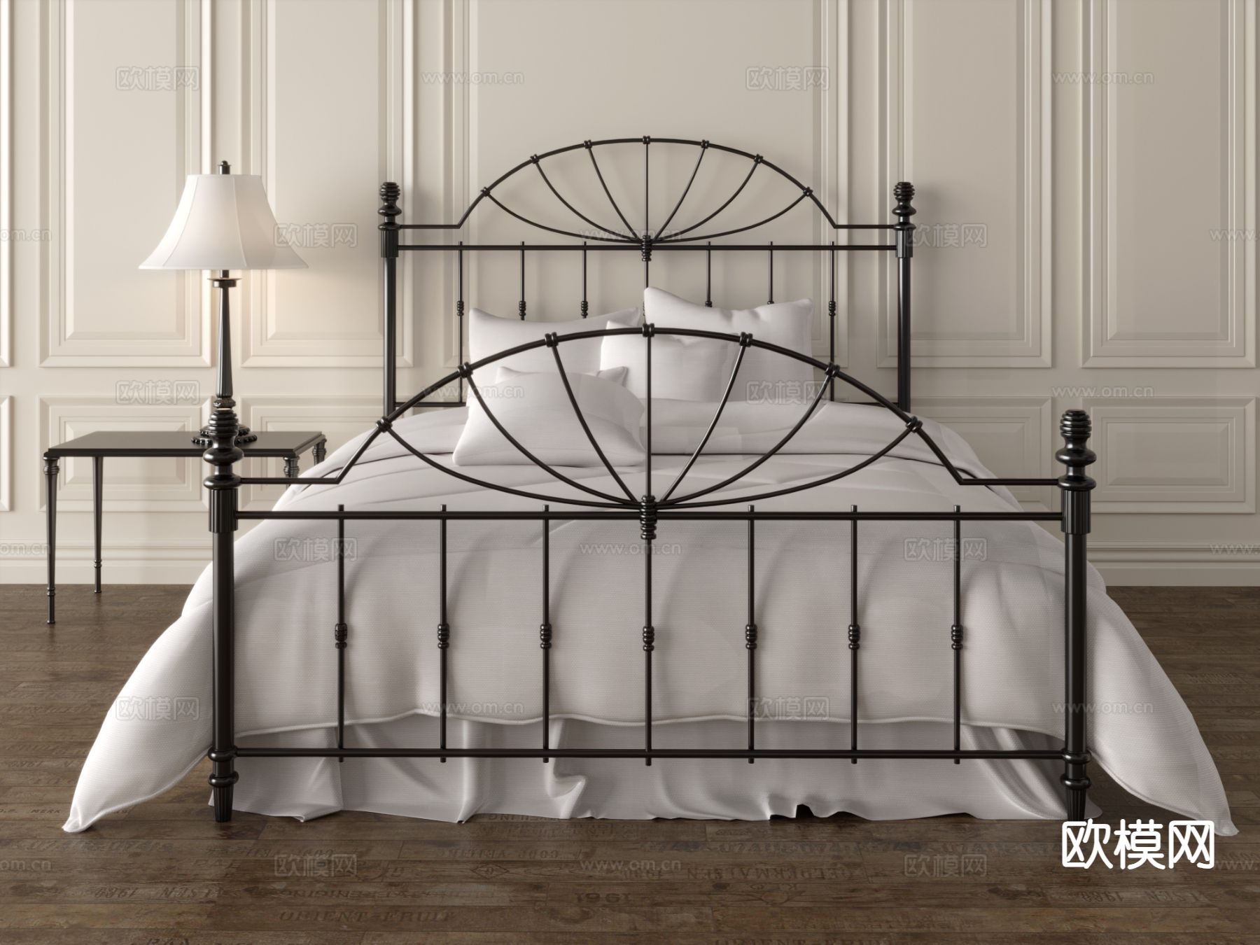 欧式公主床 儿童床su模型下载（渲染图2）
