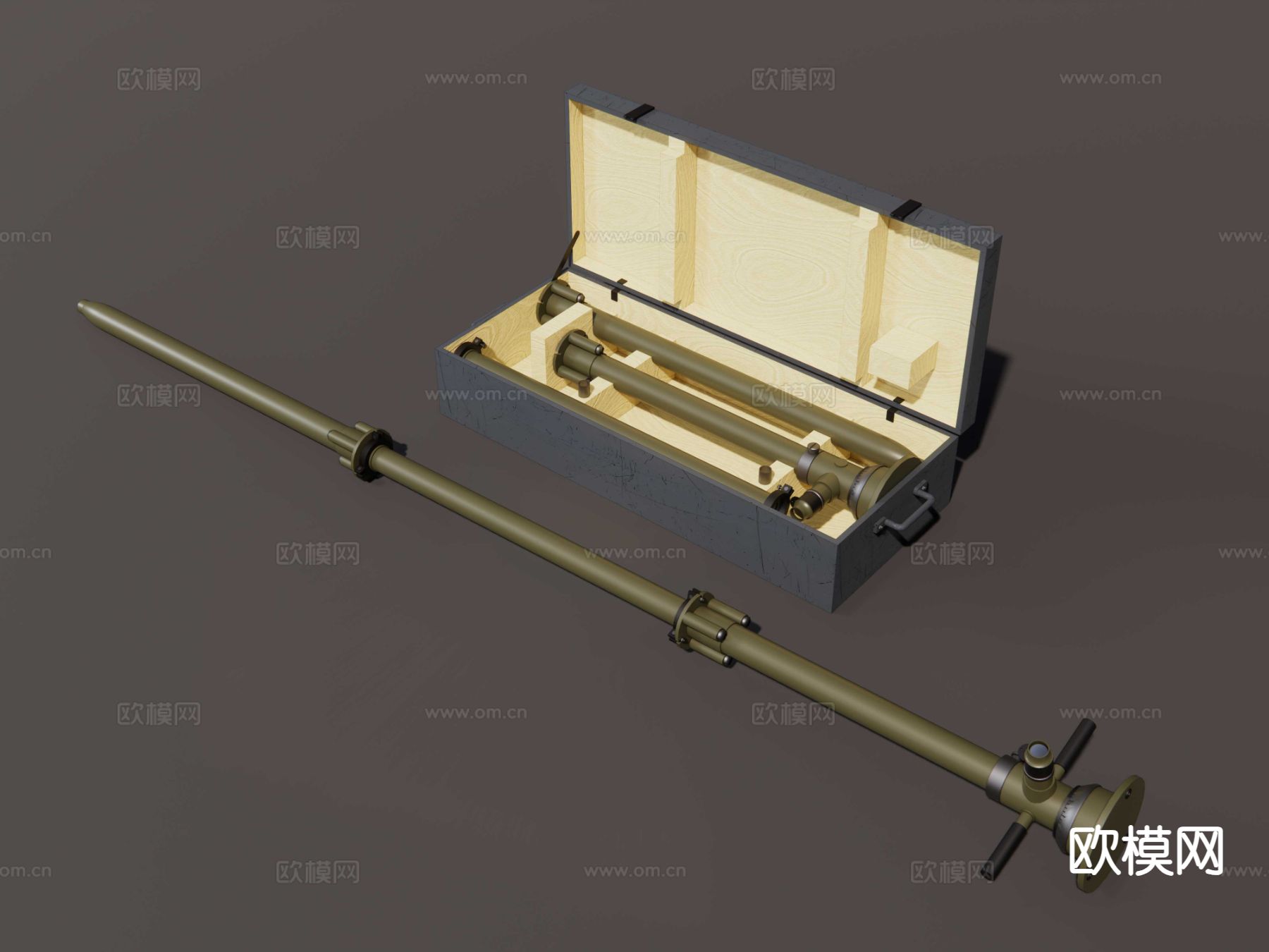 潜望镜 战壕观瞄镜su模型下载（渲染图2）