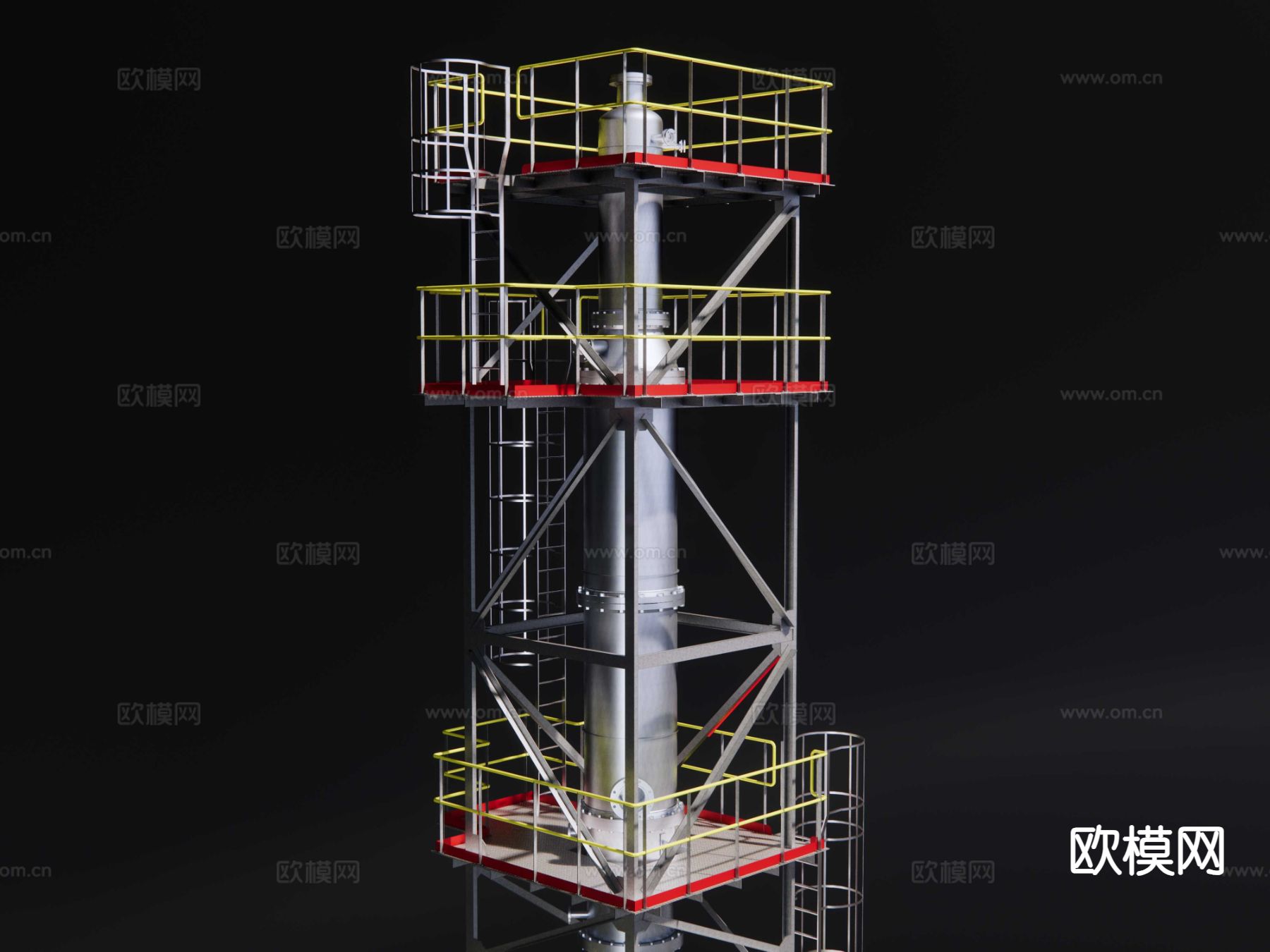 大型反应釜su模型下载（渲染图4）