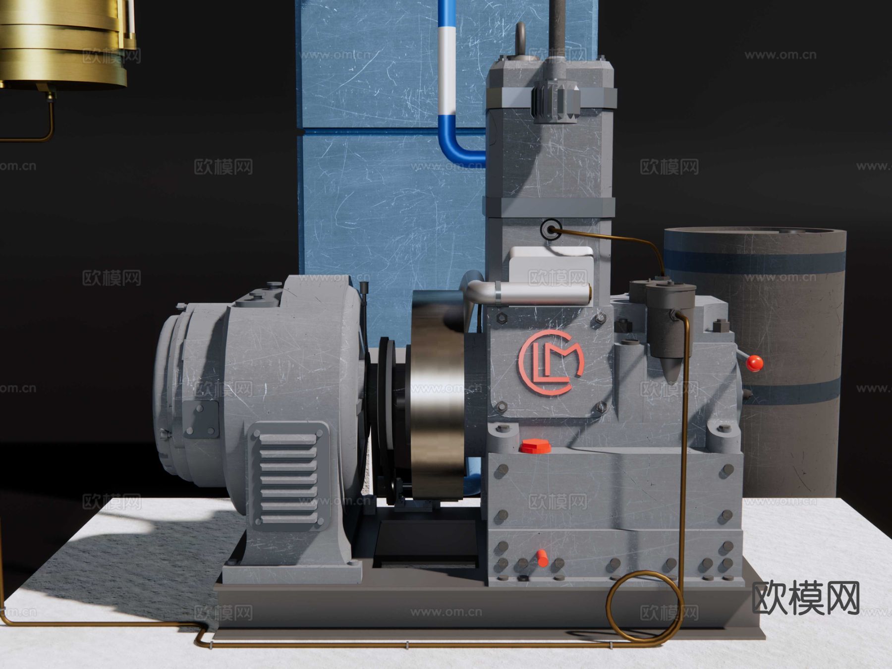 工业设备 发电机 发动机su模型下载（渲染图2）