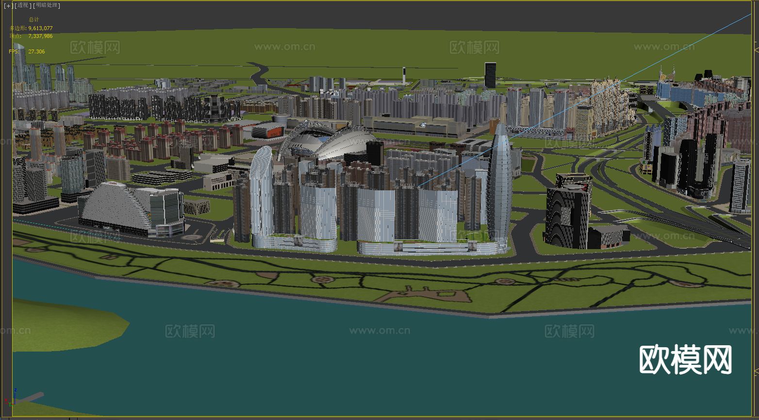 沈阳城市鸟瞰3d模型