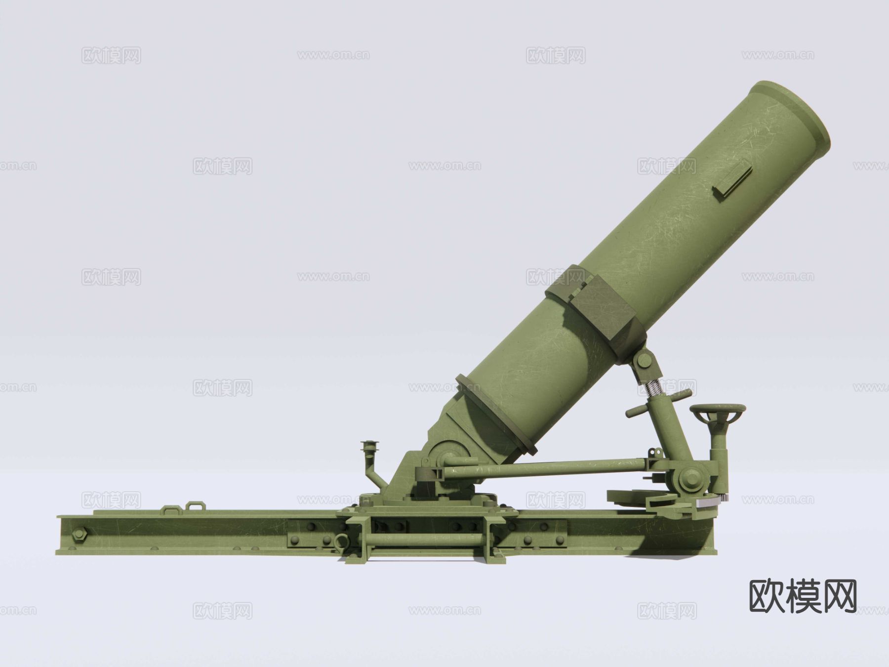 军事武器 掷弹筒 迫击炮su模型下载（渲染图5）