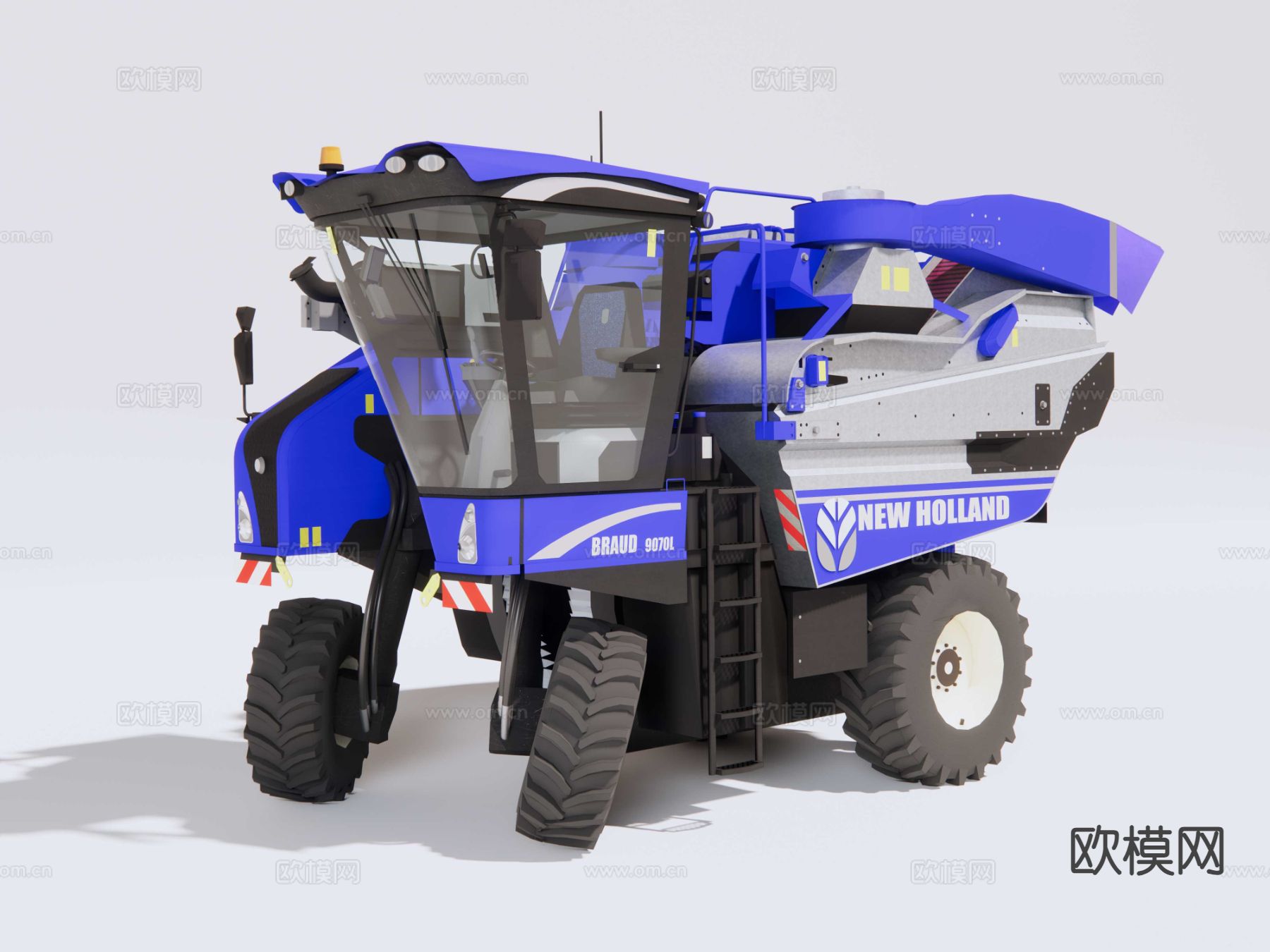 联合收割机su模型下载（渲染图2）