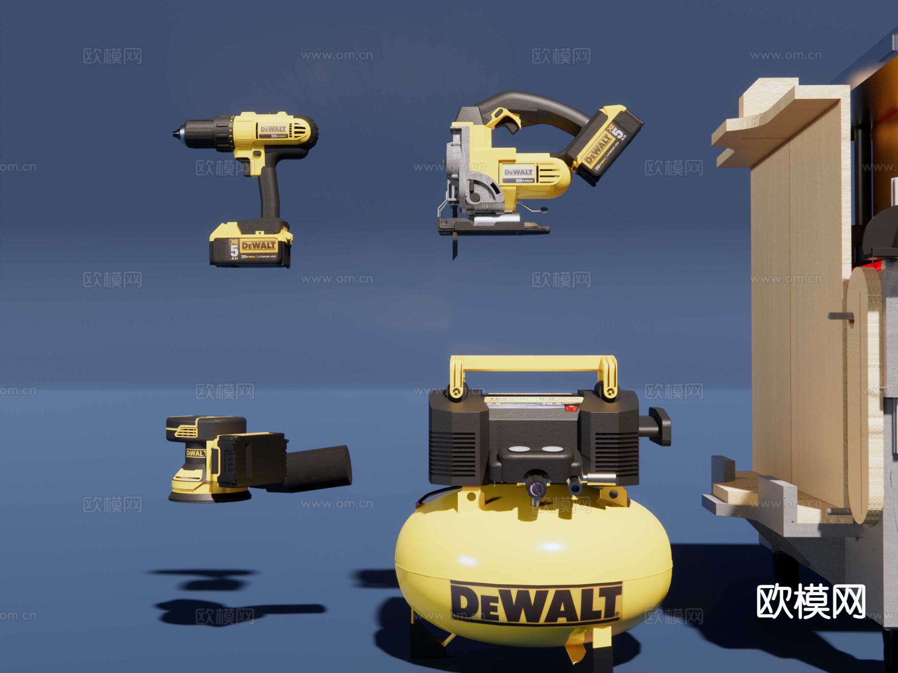 工业设备 机械设备 木工su模型下载（渲染图3）