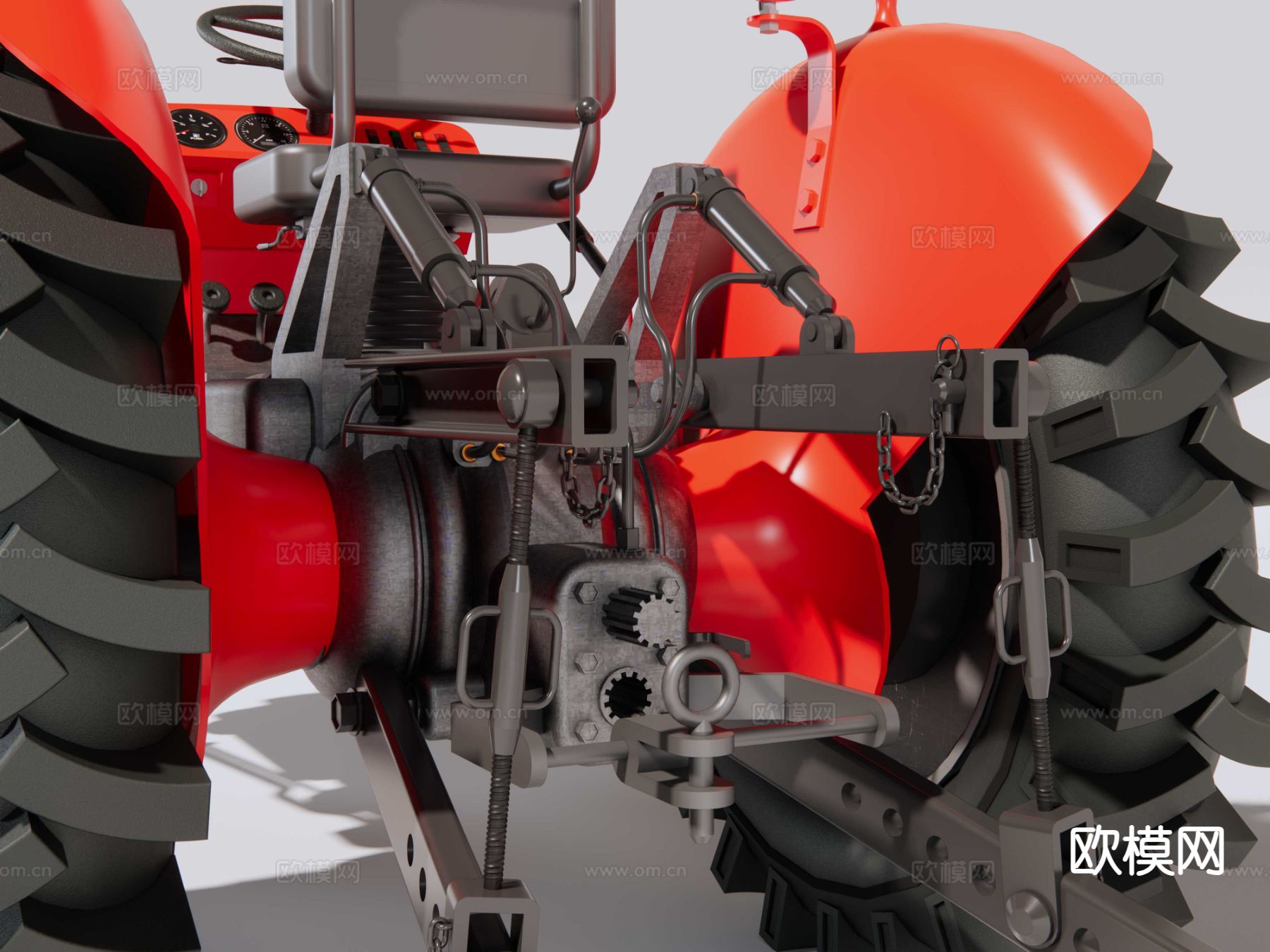 农用拖拉机su模型下载（渲染图4）