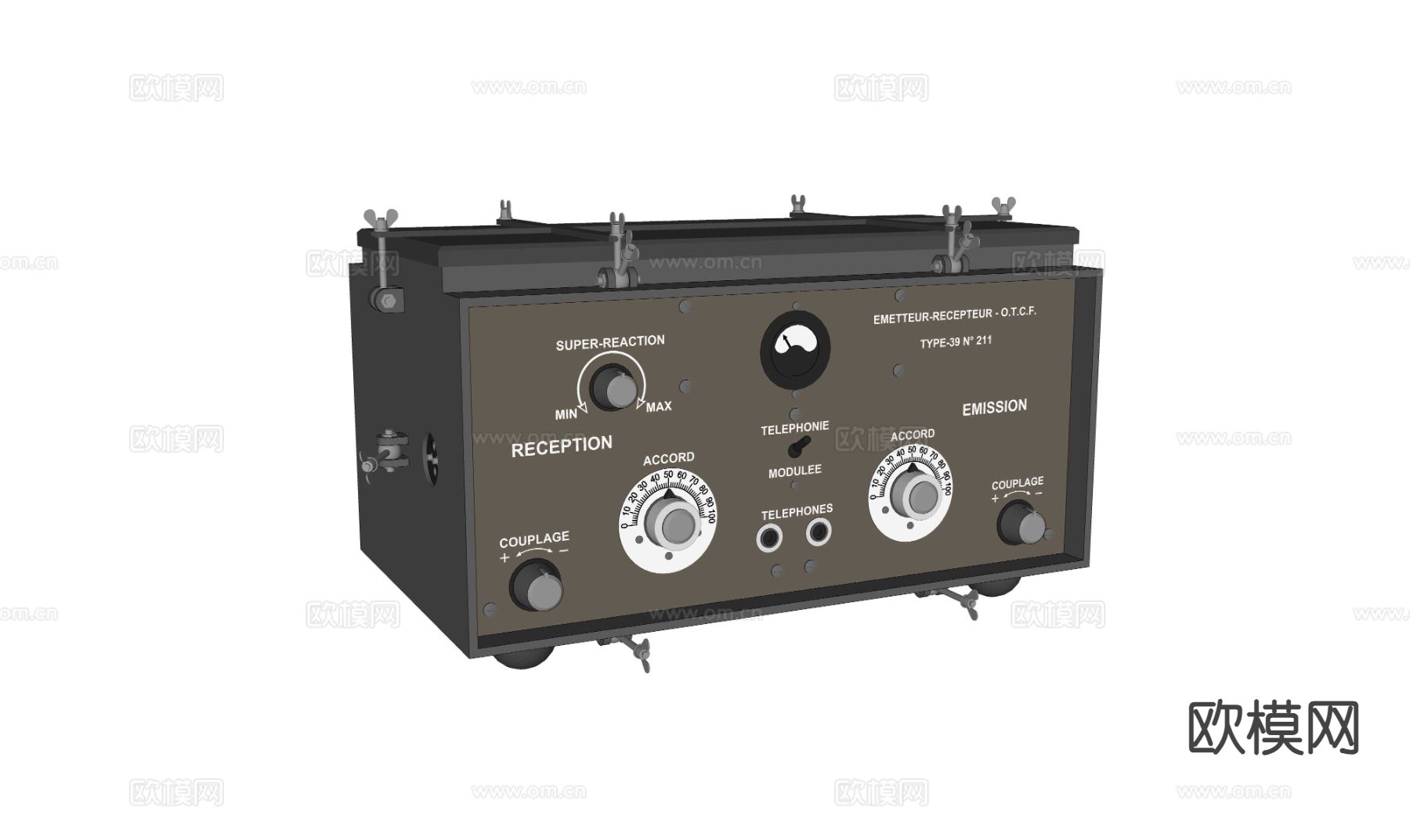 无线电接受发射器su模型下载（渲染图1）