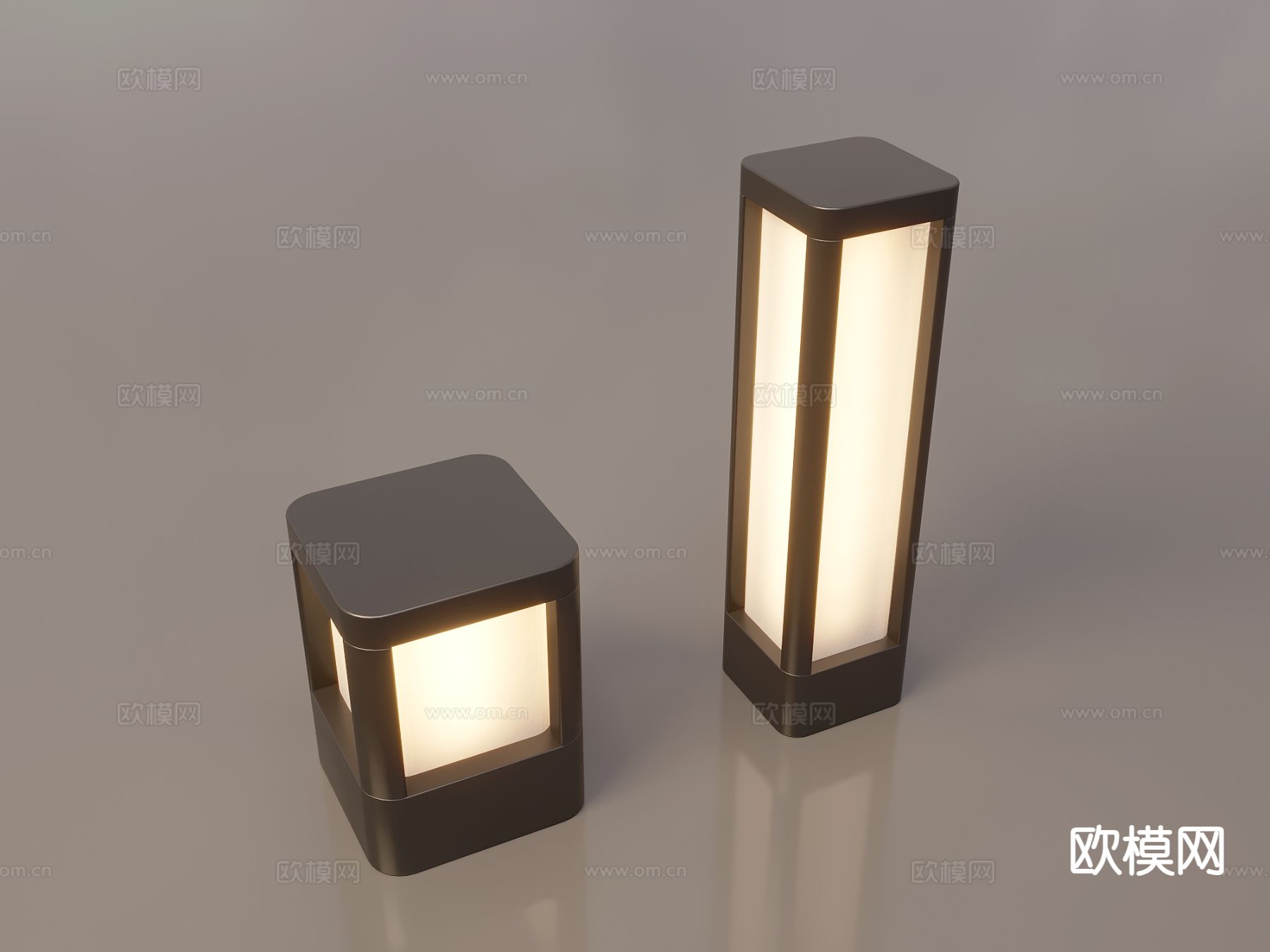 草坪灯 庭院灯 户外灯su模型下载（渲染图2）