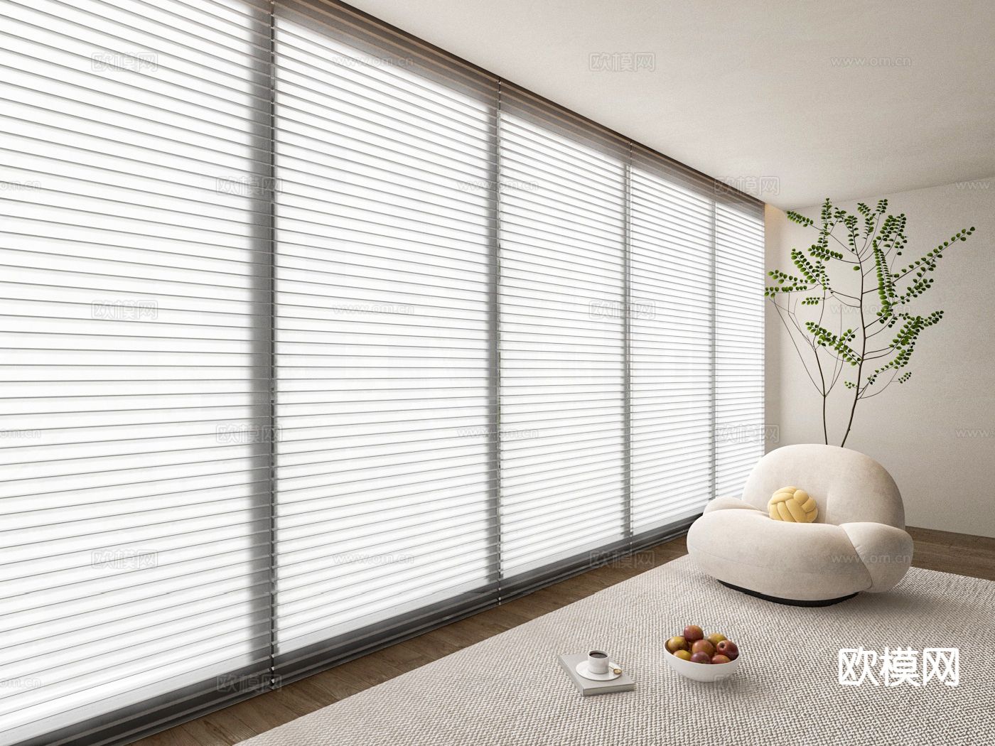 香格里拉帘 梦幻帘su模型下载（渲染图2）