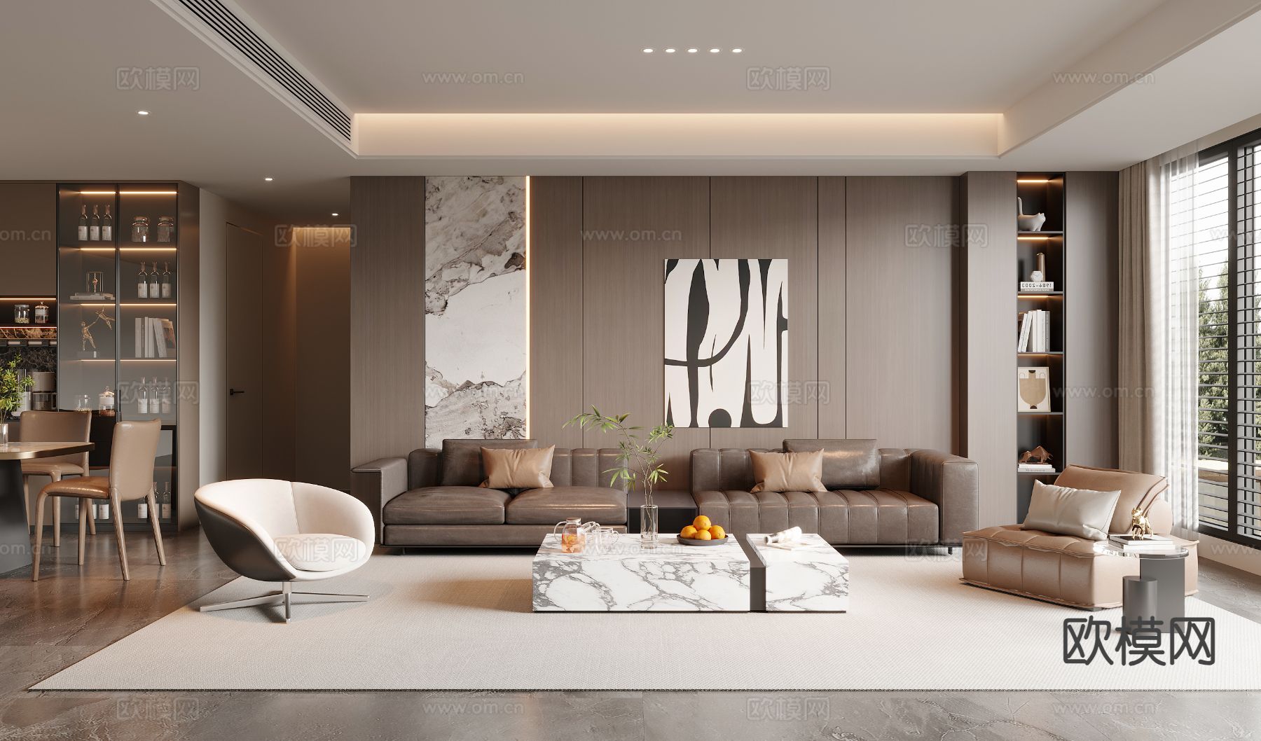 意式客餐厅3d模型下载