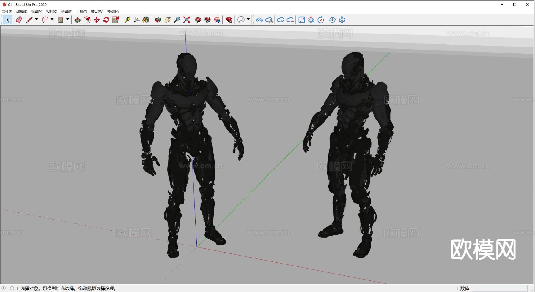 机器人 机甲机器人su模型下载（渲染图1）