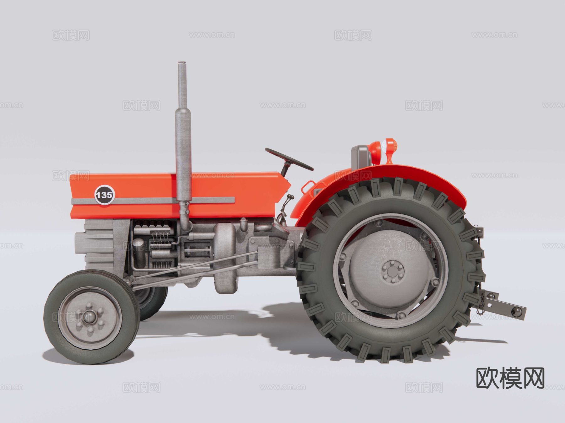 农用拖拉机su模型下载（渲染图10）