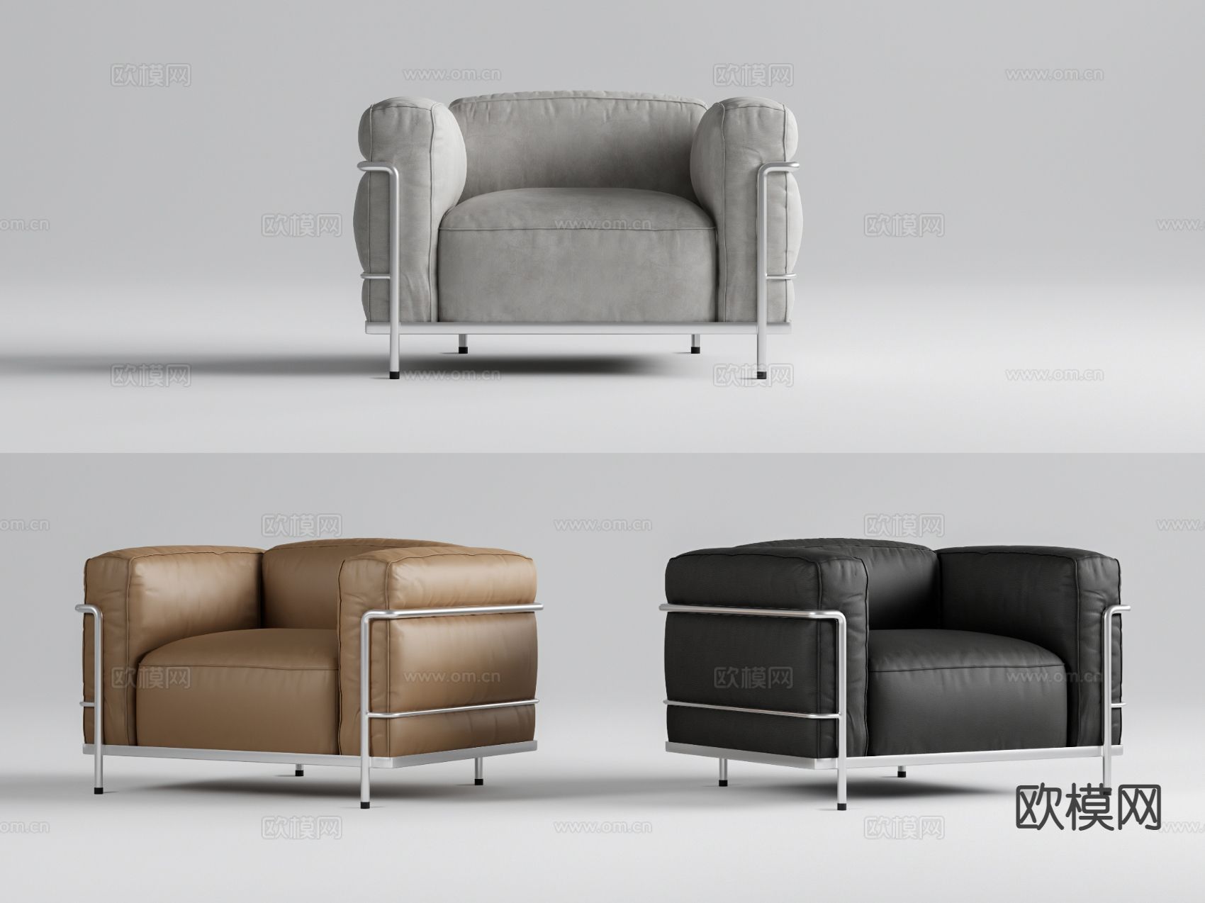 CASSINA 现代单人沙发su模型下载（渲染图2）