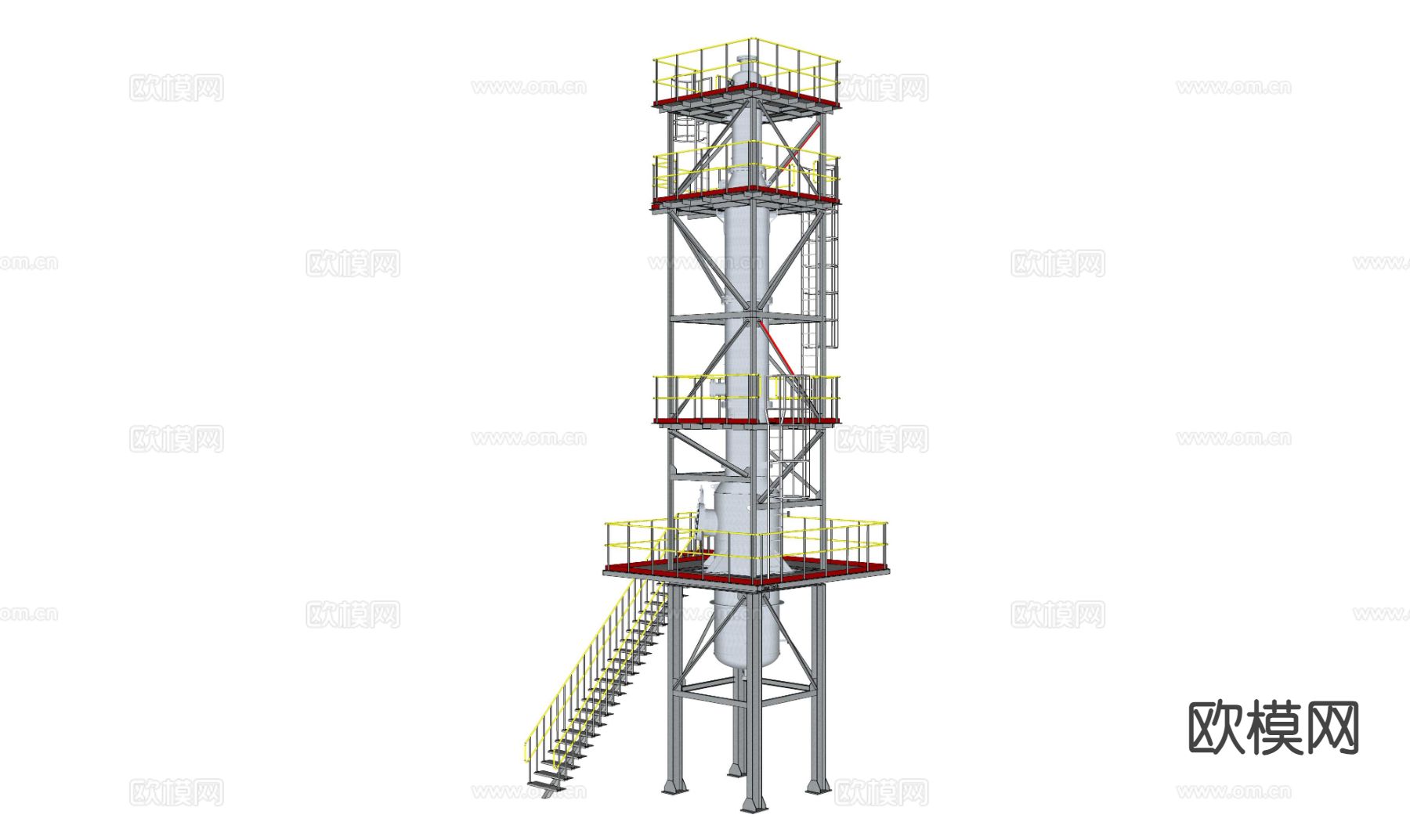 大型反应釜su模型下载（渲染图1）