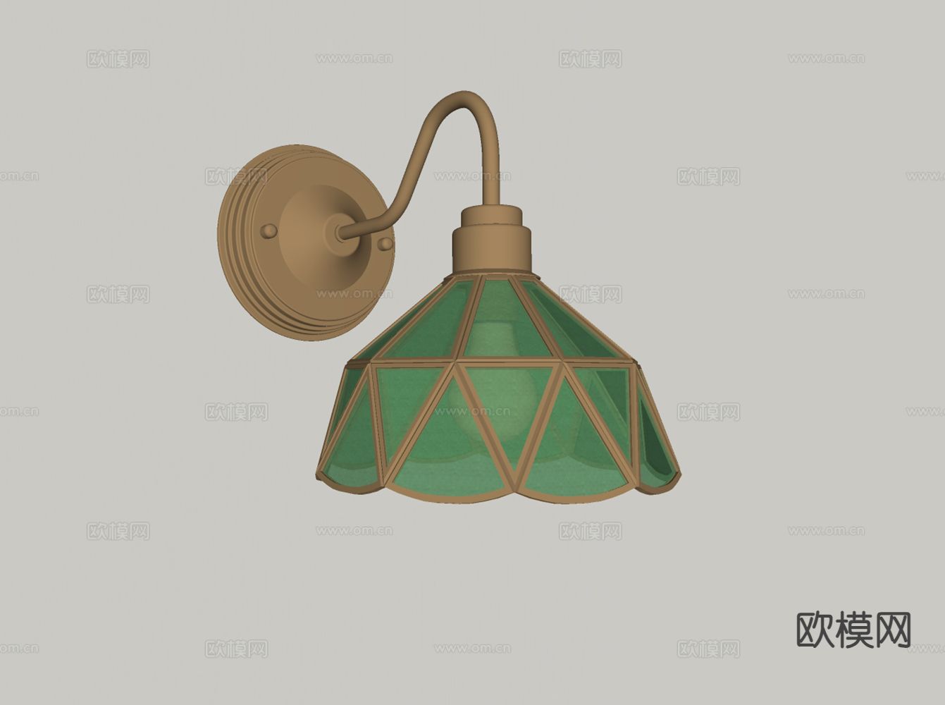 法式复古壁灯su模型下载（渲染图1）