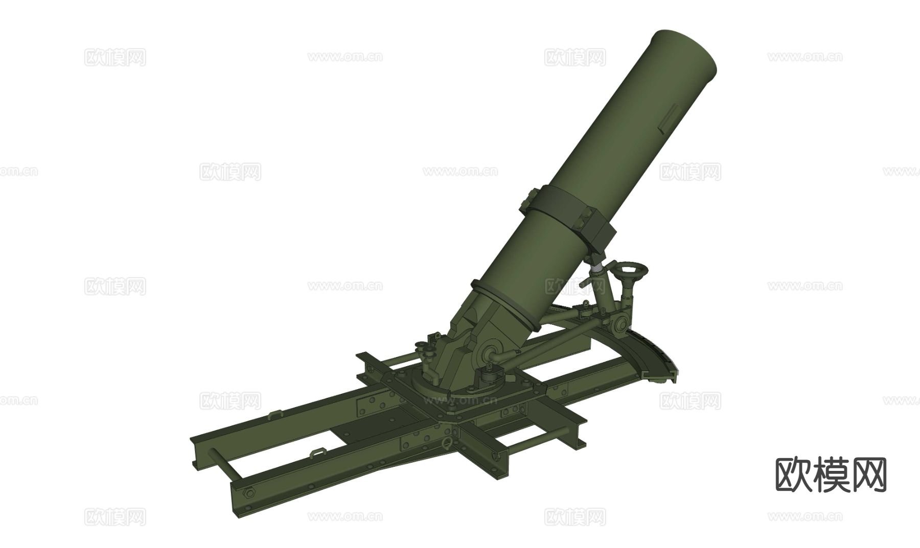 军事武器 掷弹筒 迫击炮su模型下载（渲染图1）