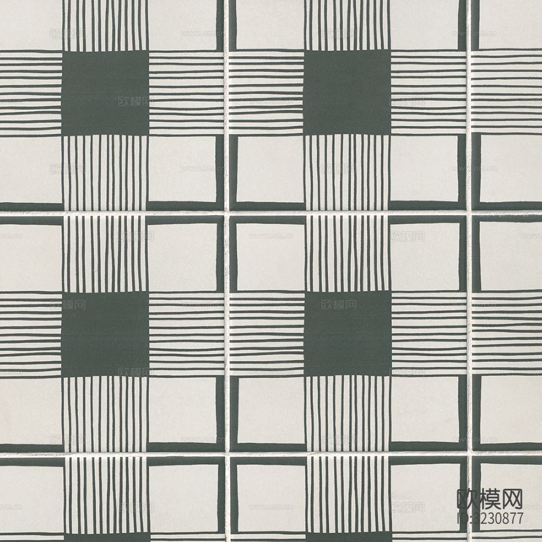白色现代花砖贴图下载