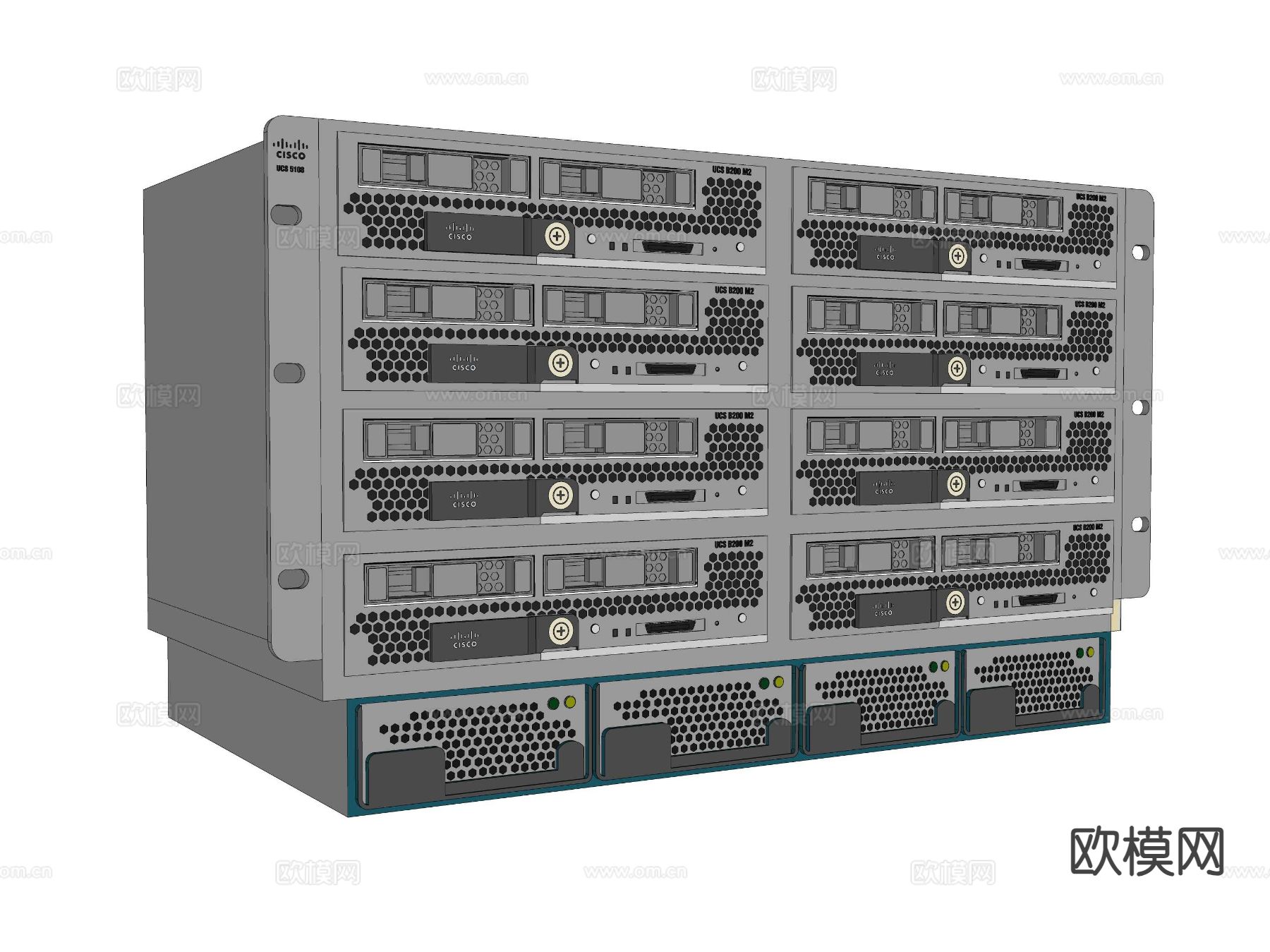机房服务器 储存器su模型下载（渲染图1）