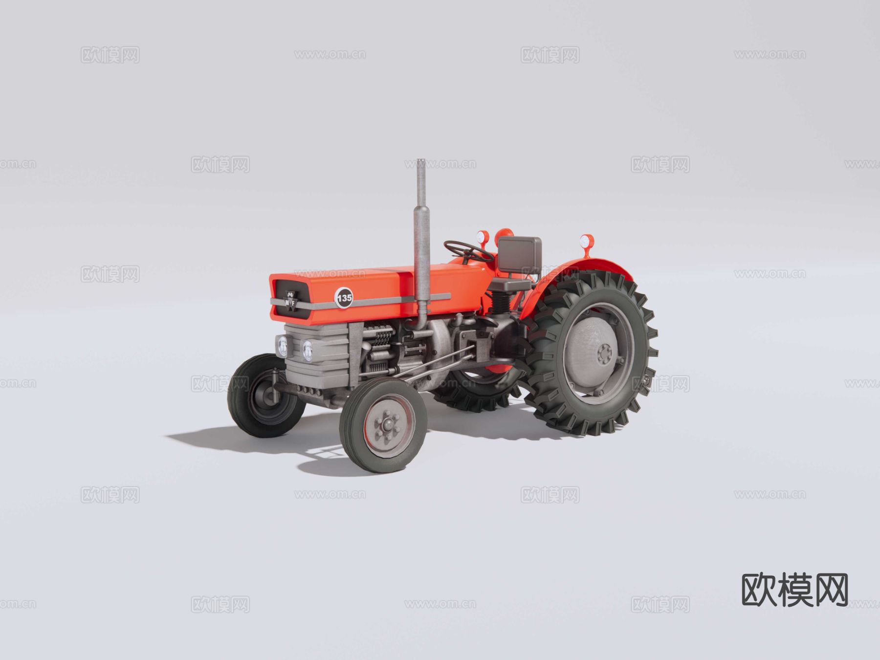 农用拖拉机su模型下载（渲染图8）