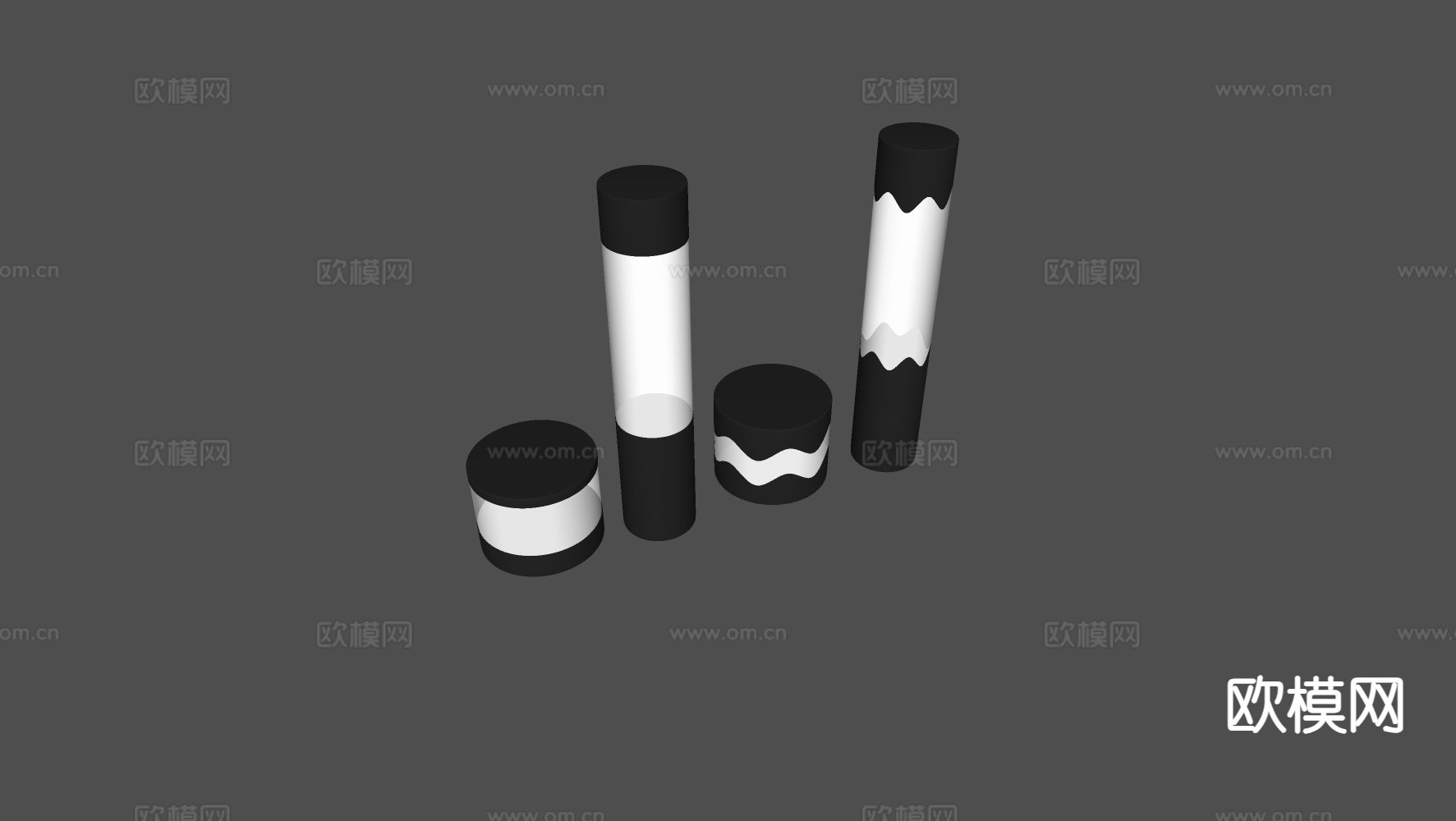 草坪灯 庭院灯 户外灯su模型下载（渲染图1）