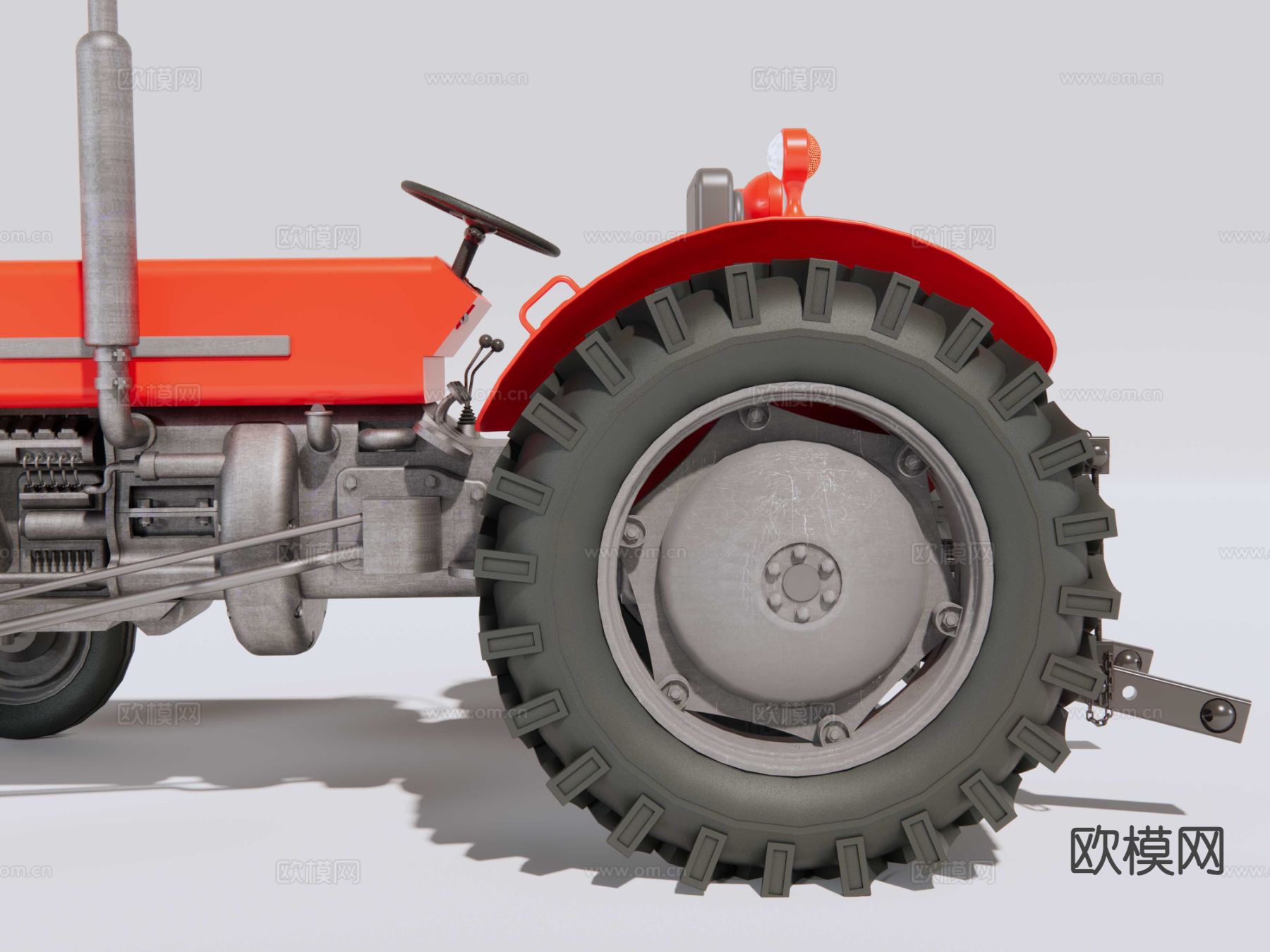 农用拖拉机su模型下载（渲染图7）