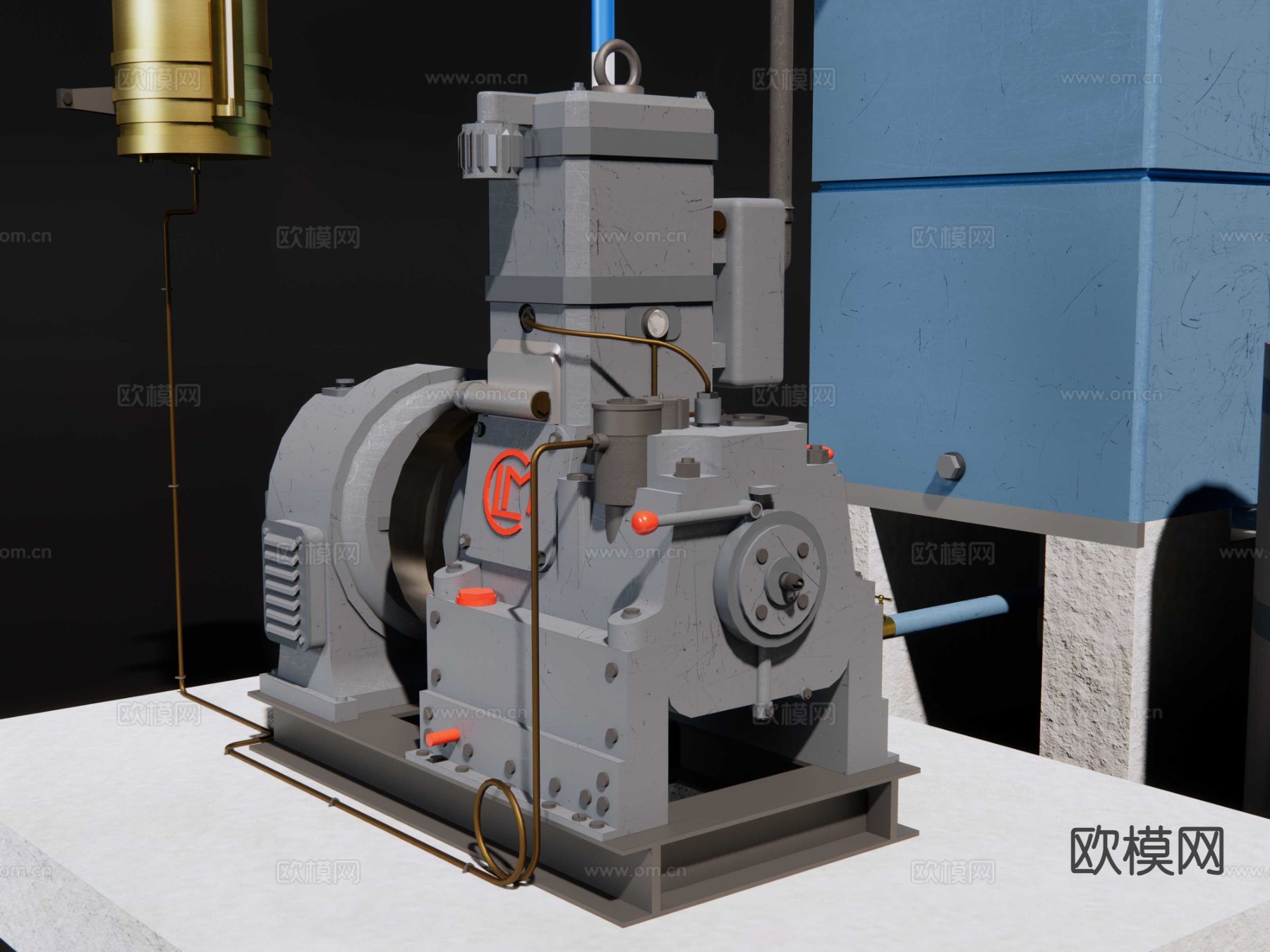 工业设备 发电机 发动机su模型下载（渲染图3）