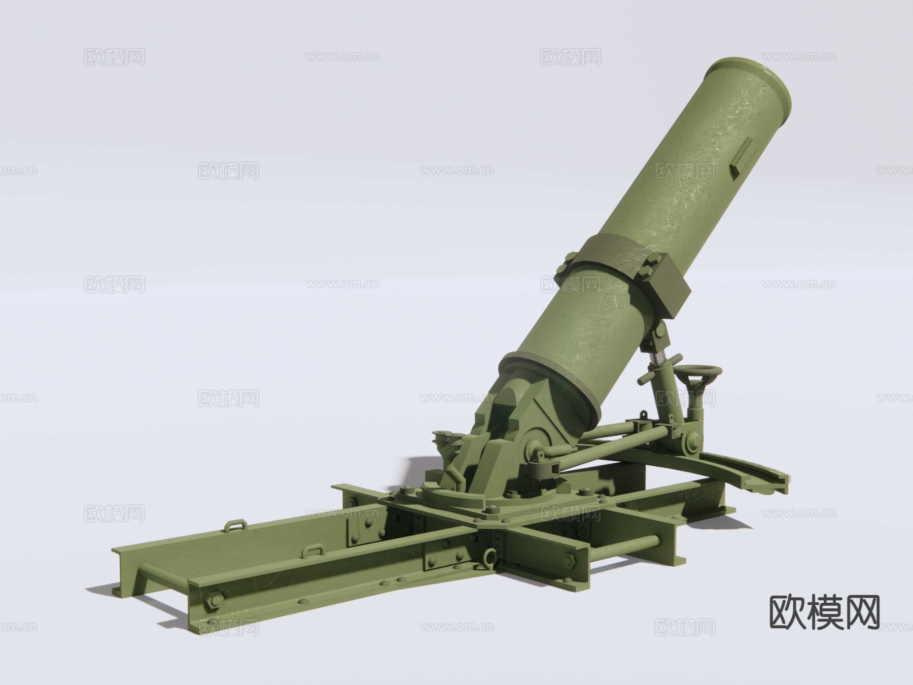 军事武器 掷弹筒 迫击炮su模型下载（渲染图2）