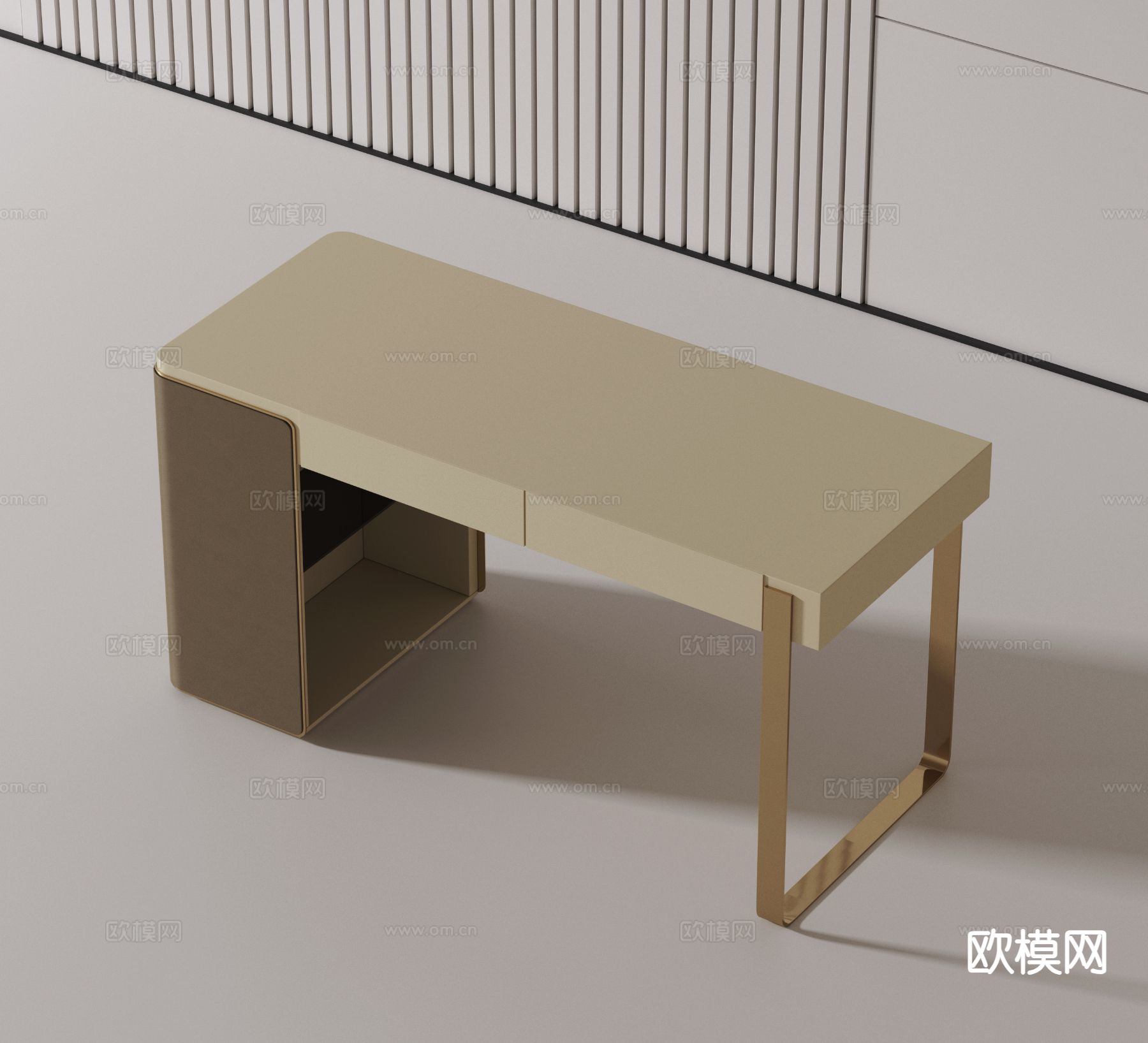 现代办公桌 书桌 书台3d模型