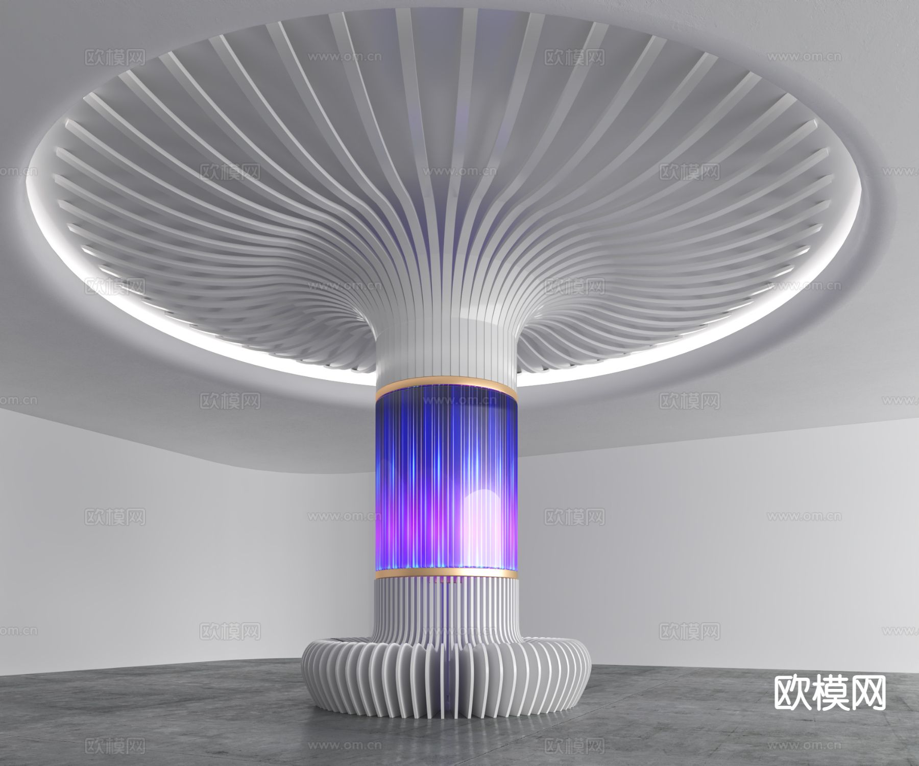 现代柱子 包柱 公共椅 装饰柱3d模型下载