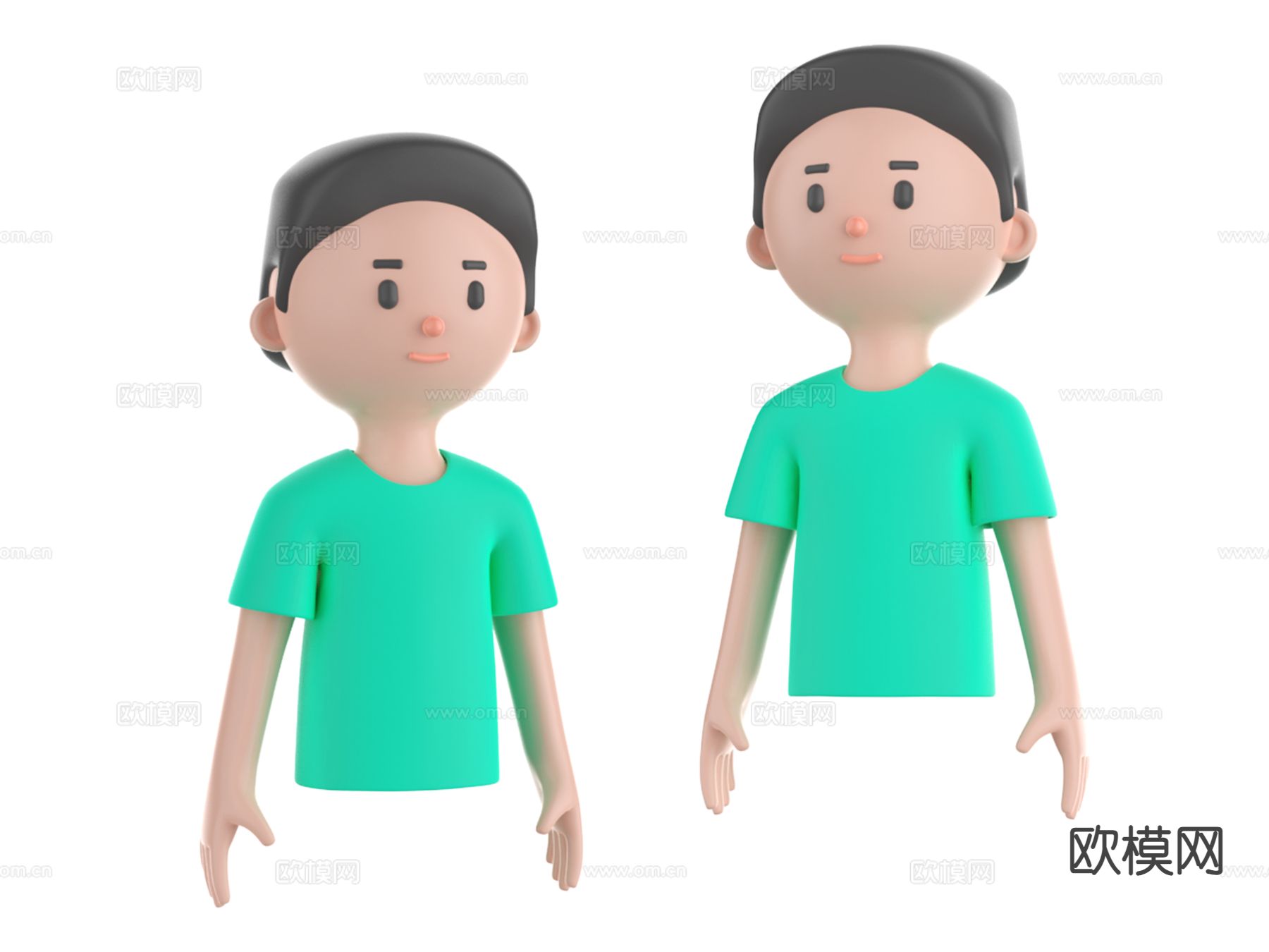 人物 卡通头像3d模型