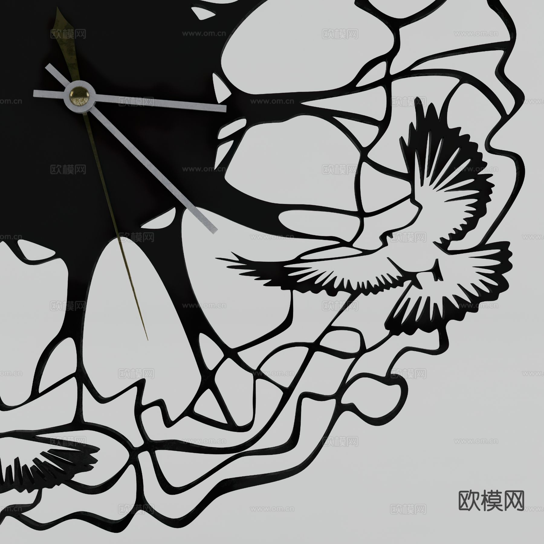 创意钟表 时钟 挂钟su模型下载（渲染图2）