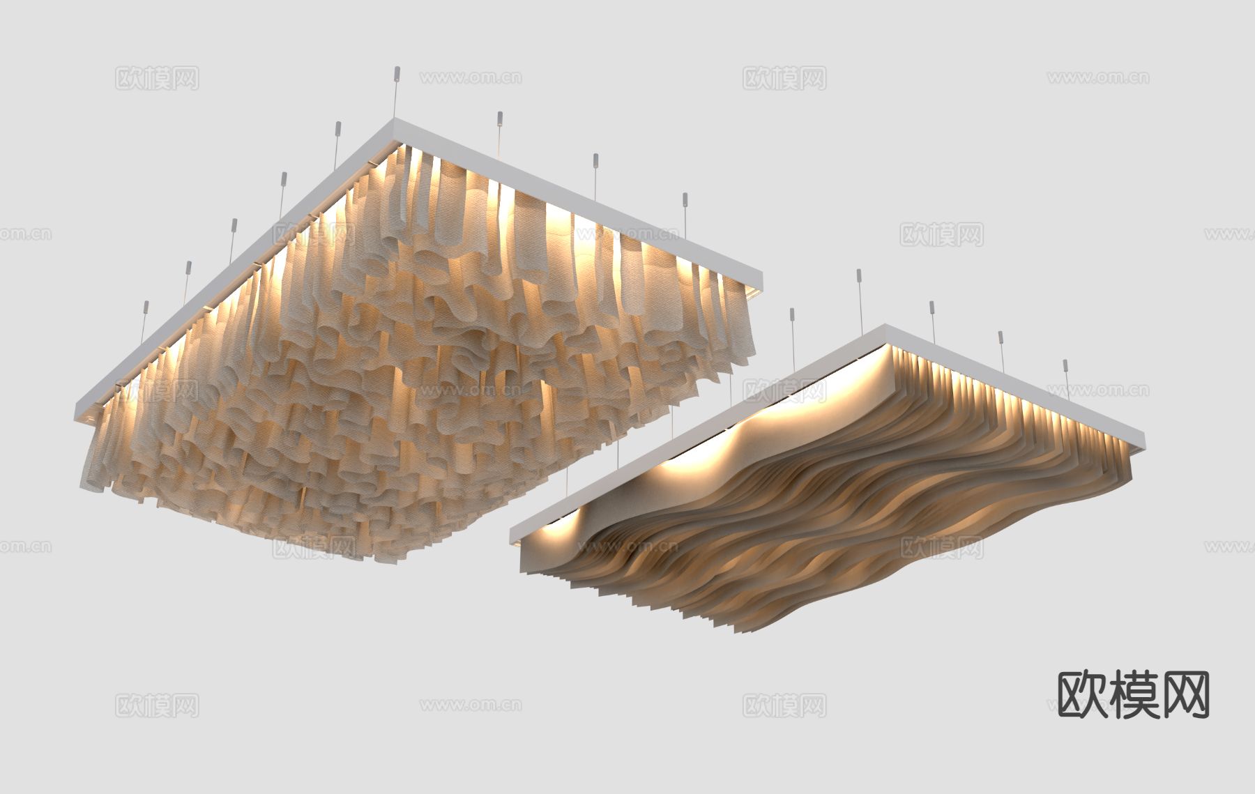 欧式天花吊顶 帷幔造型吊顶 纹理纸吊顶3d模型