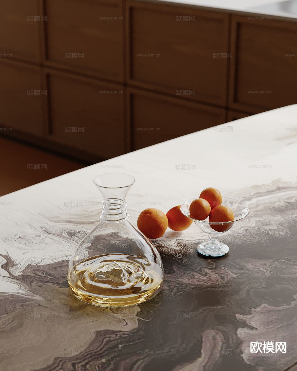 水壶 果盘su模型下载（渲染图2）