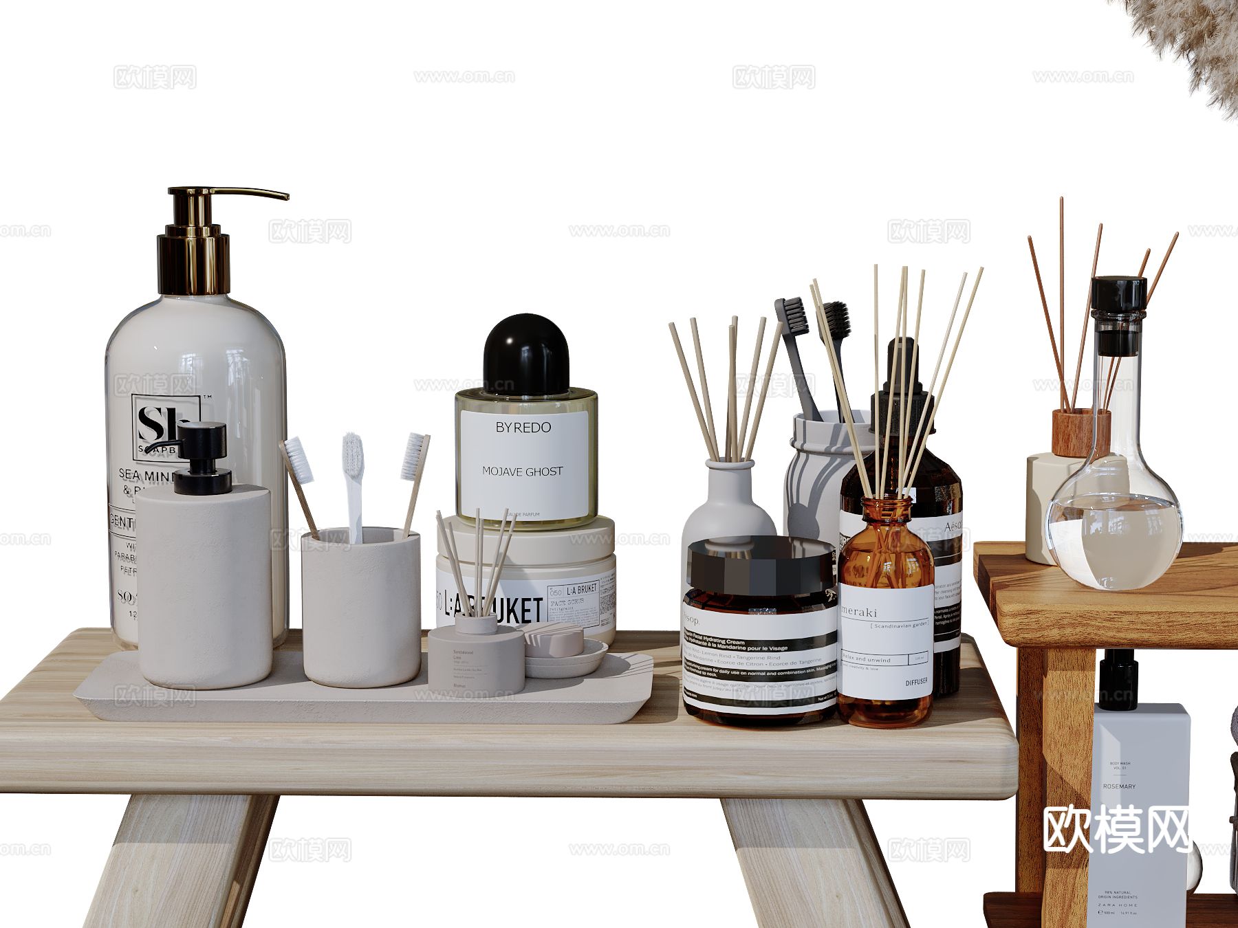 洗护用品 卫浴用品su模型下载（渲染图2）