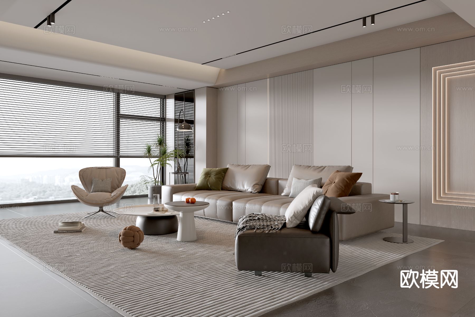 意式客厅3d模型下载