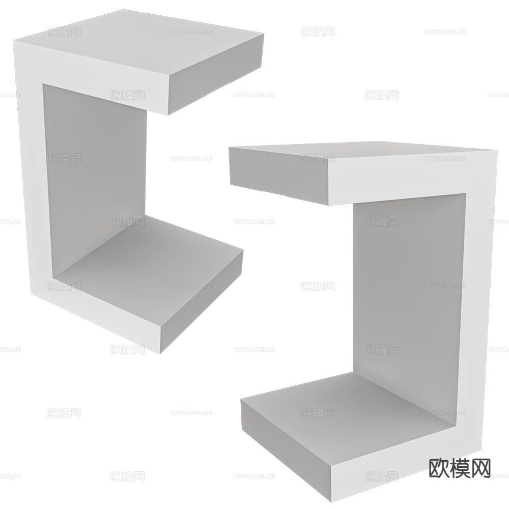 IFT 现代角几 床头柜3d模型