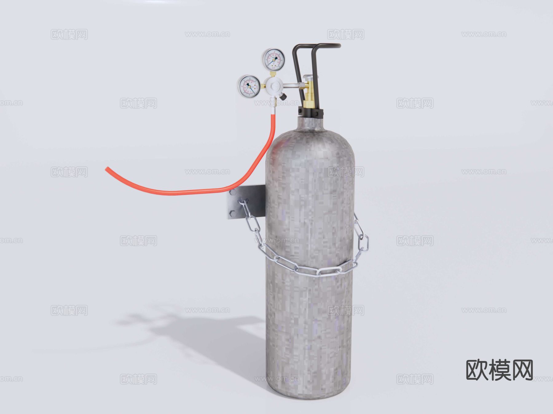 工业设备 二氧化碳气瓶su模型下载（渲染图2）