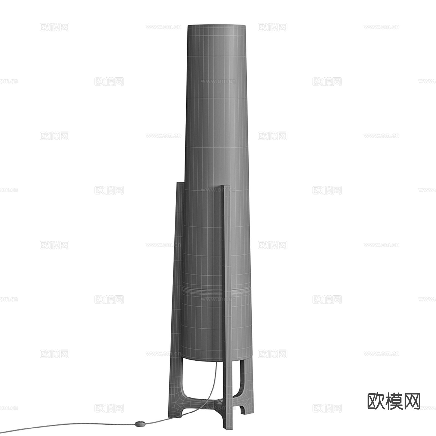 侘寂风落地灯3d模型