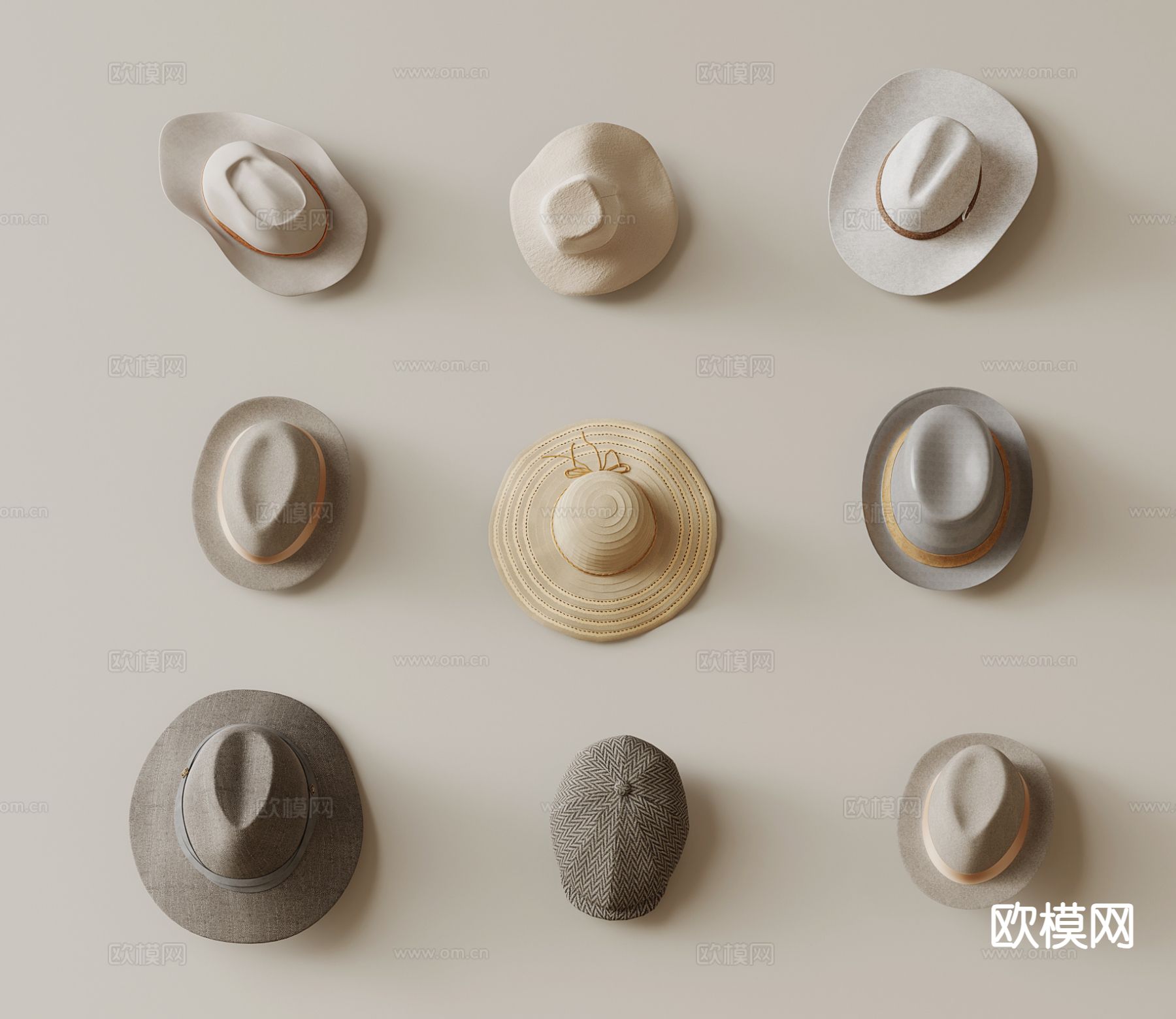 帽子 遮阳帽3d模型下载