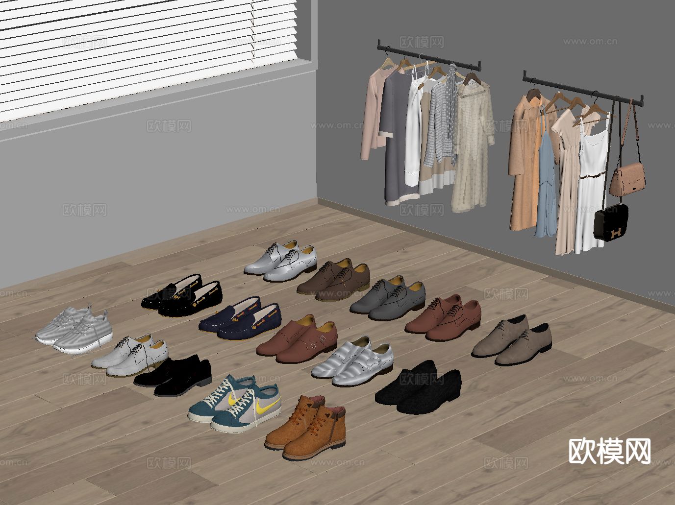 衣服 鞋帽 包 服饰su模型下载（渲染图1）