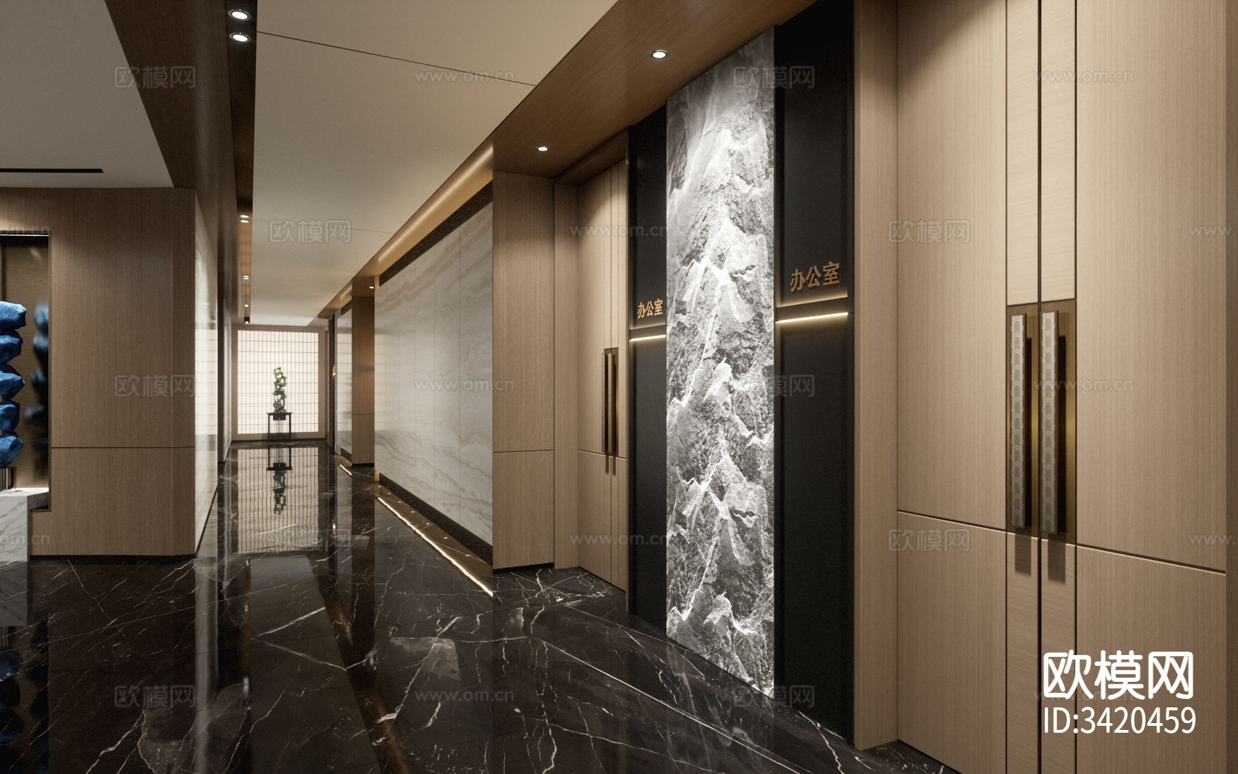 高级办公会所装修效果图下载（渲染图6）