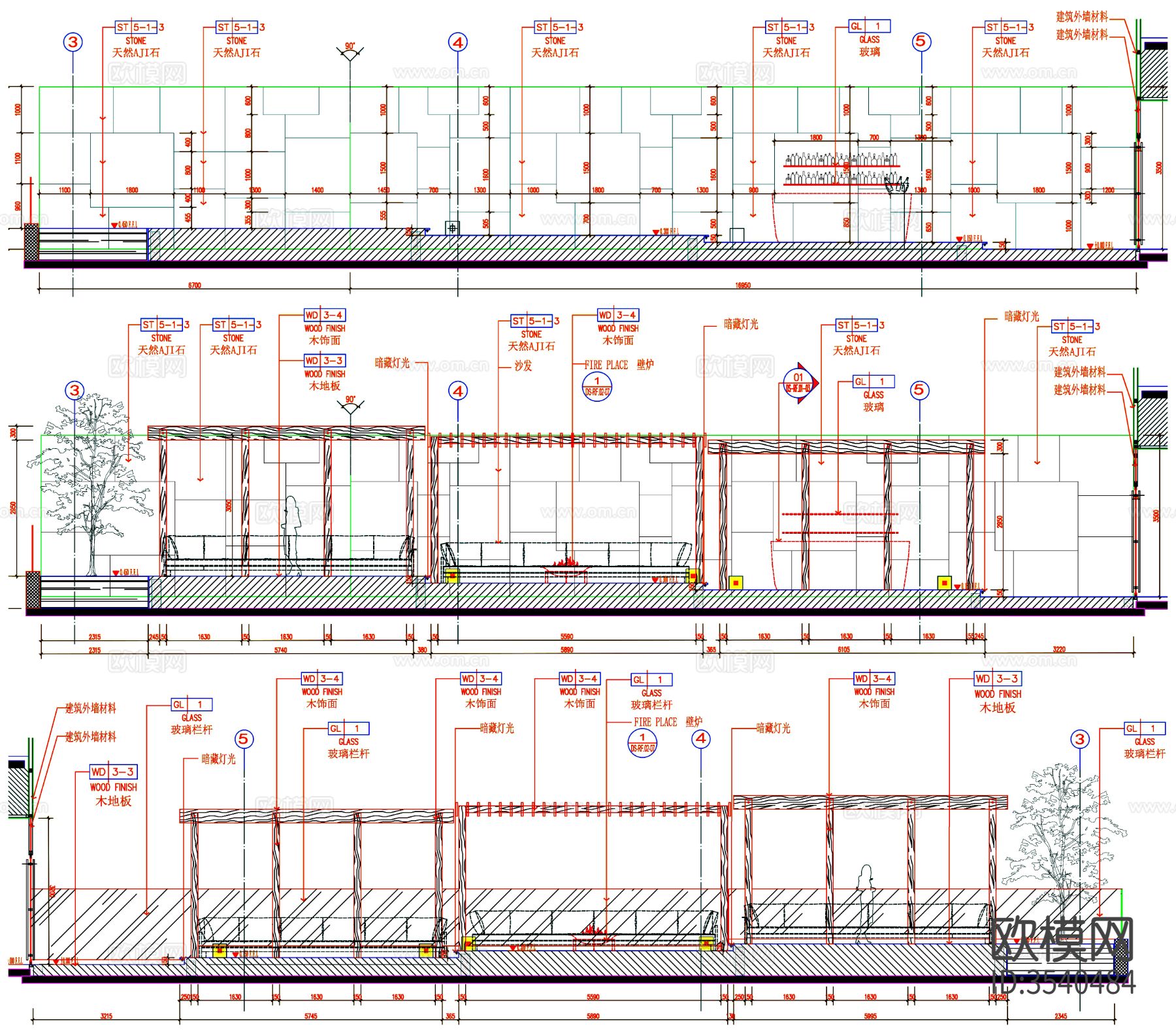 空中花园CAD施工图下载（渲染图7）