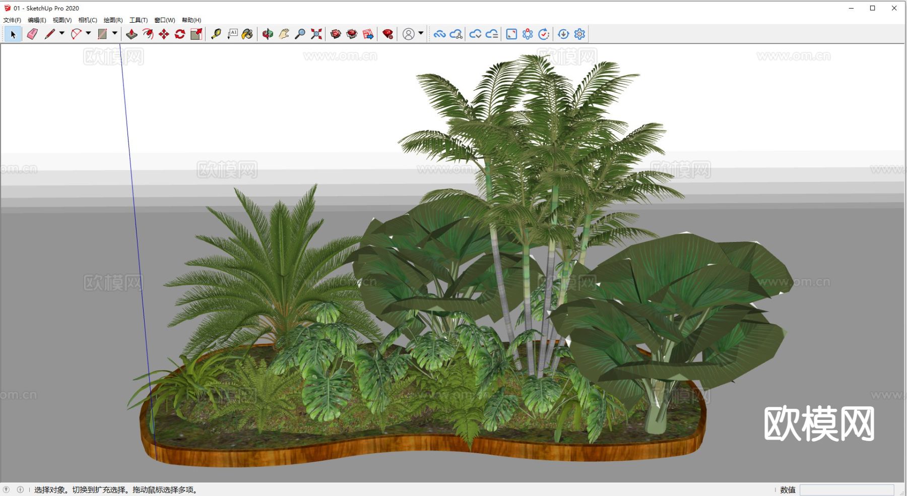 景观植物 灌木 花镜su模型下载（渲染图1）
