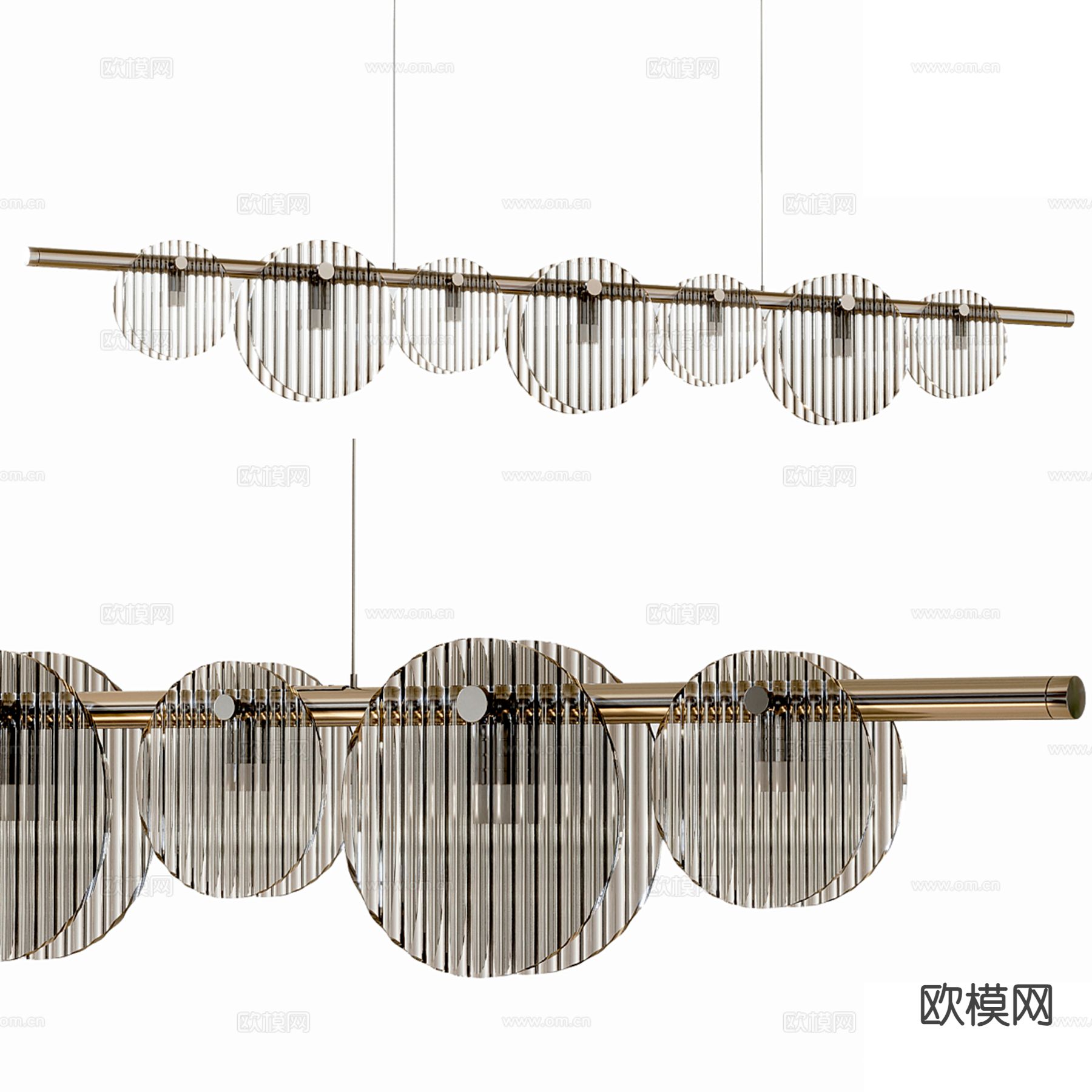 现代吊灯 玻璃圆球吊灯3d模型