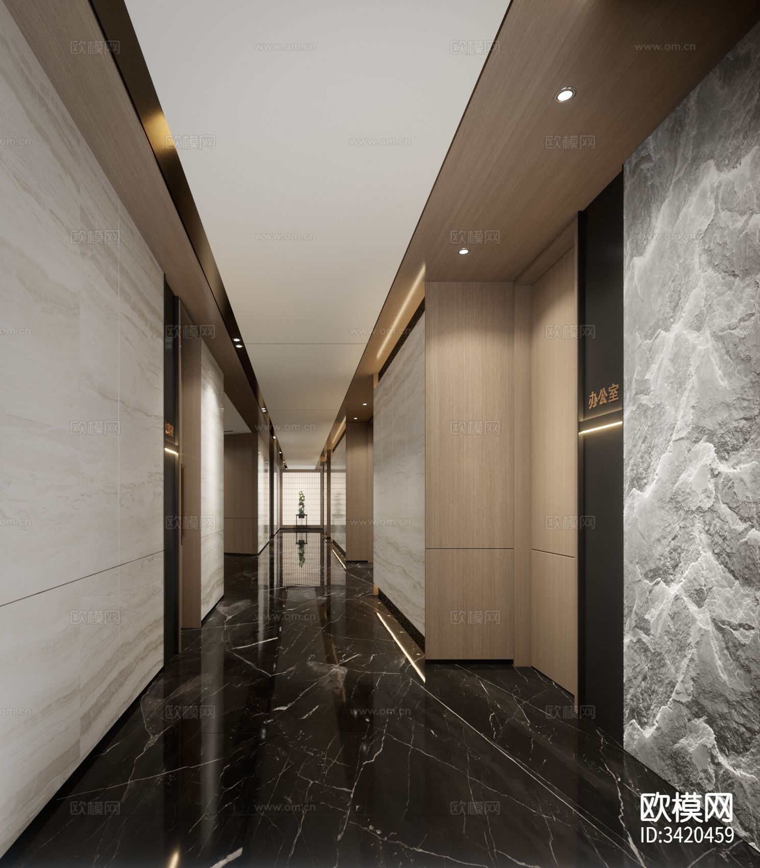 高级办公会所装修效果图下载（渲染图7）