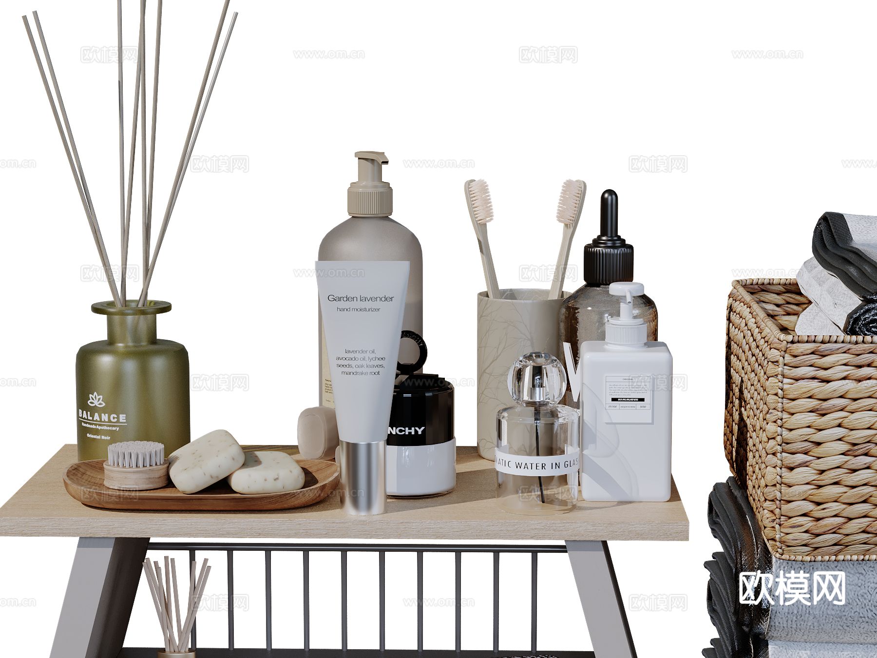 洗护用品 卫浴用品su模型下载（渲染图2）