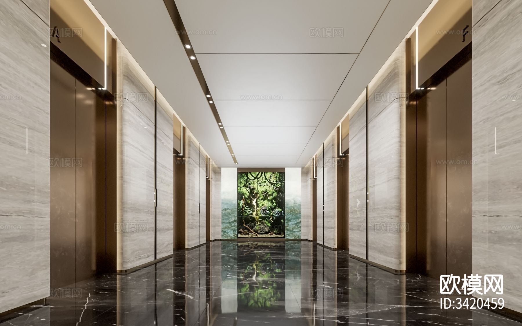 高级办公会所装修效果图下载（渲染图3）