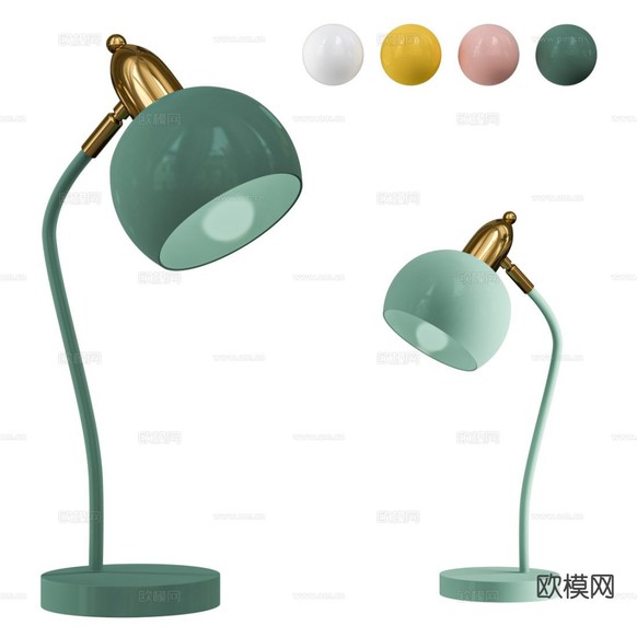 Macaroon 台灯3d模型下载(渲染图3)